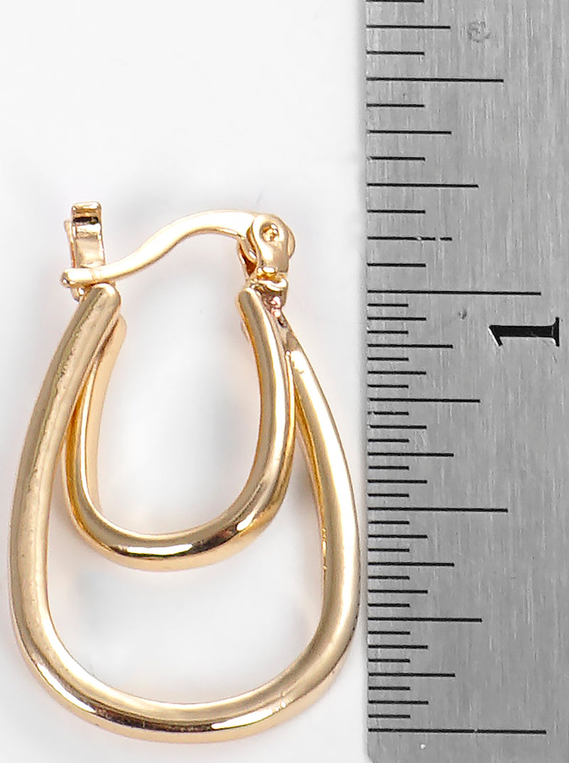 30mm Double Oval Hoop Earrings