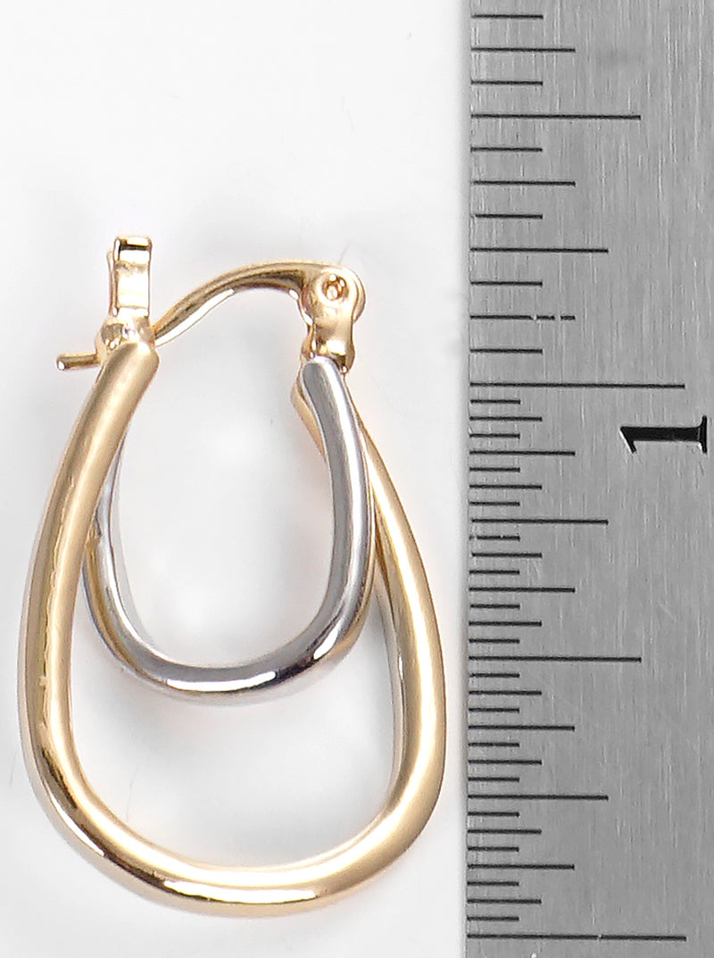 30mm Double Oval Hoop Earrings