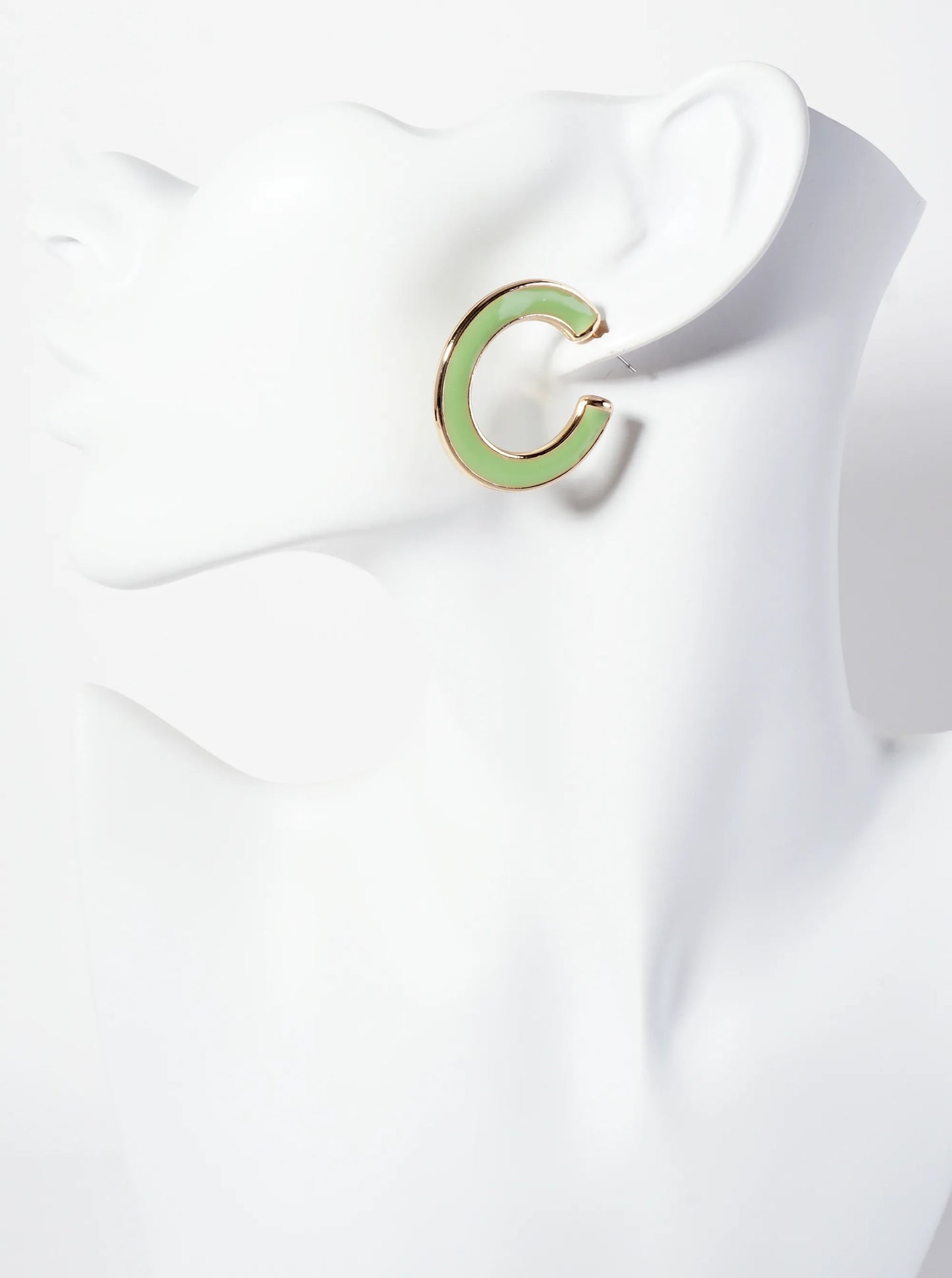 33mm Enamel Hoop Earrings With 6mm Thickness