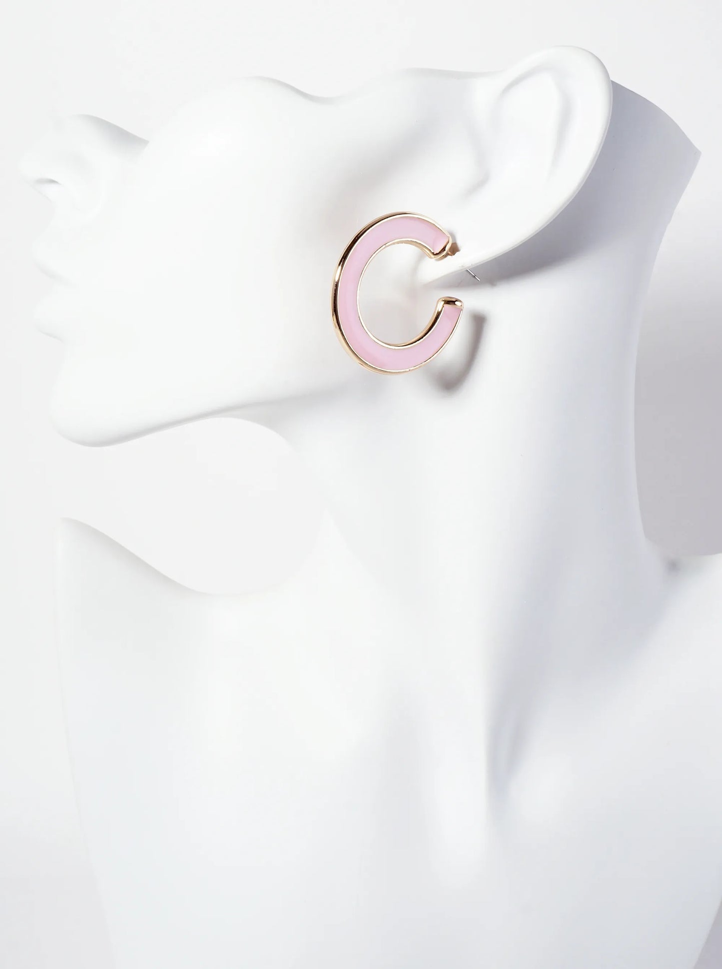 33mm Enamel Hoop Earrings With 6mm Thickness