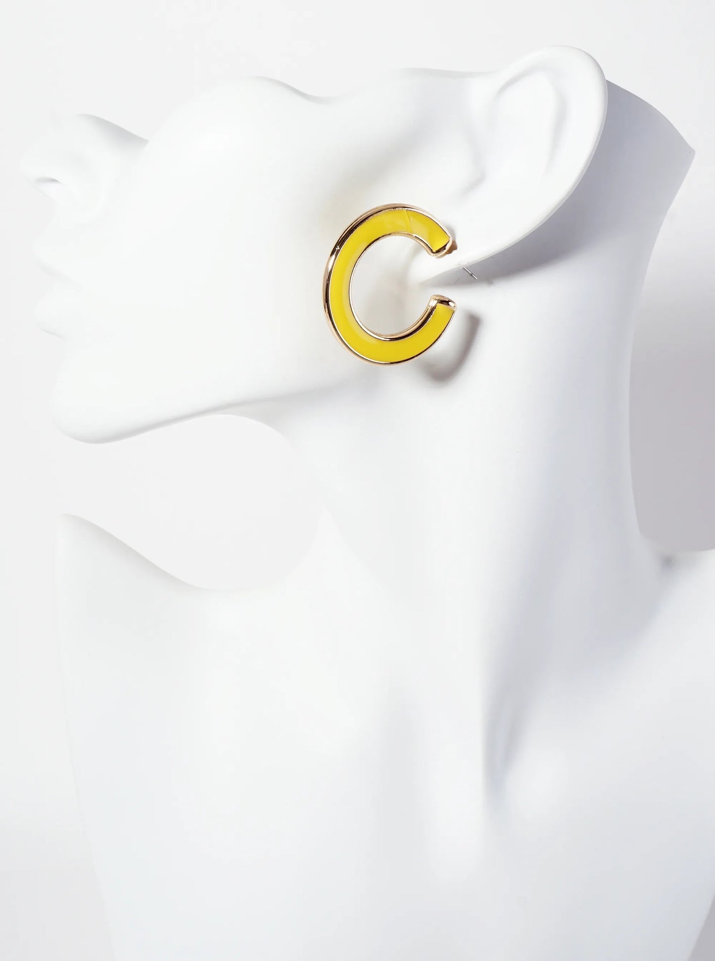 33mm Enamel Hoop Earrings With 6mm Thickness