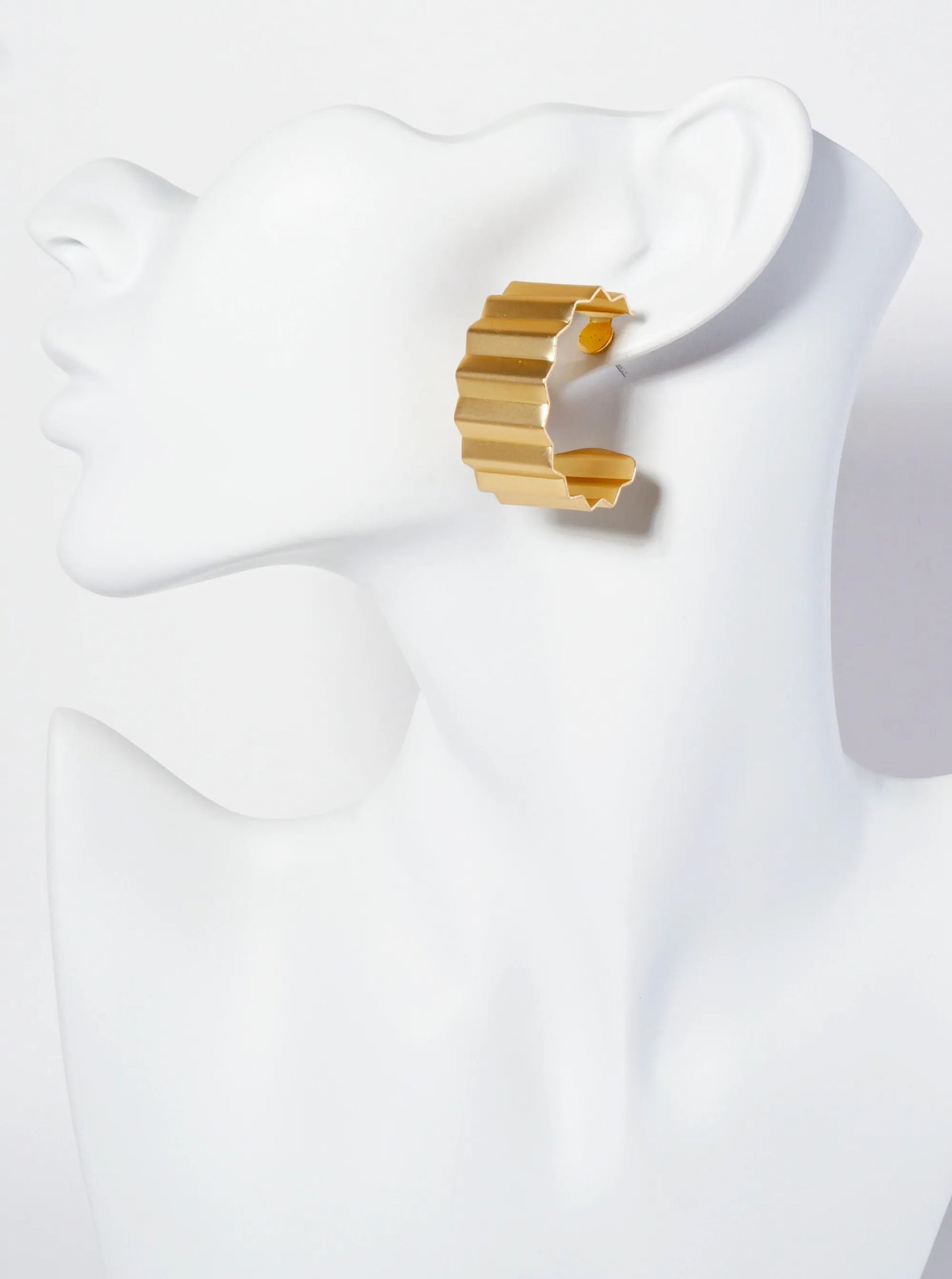 35mm Cookie-Cutter-Shaped Wide Open Hoop Earrings