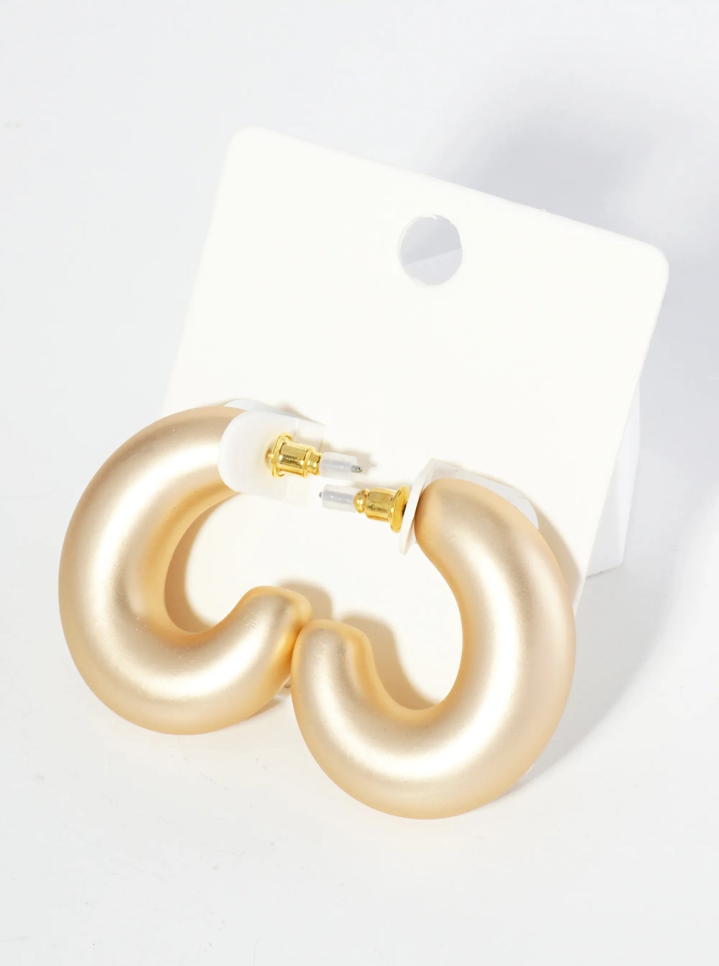 35mm Hollow Metallic Oval Shape Bold Chunky Hoop Earrings
