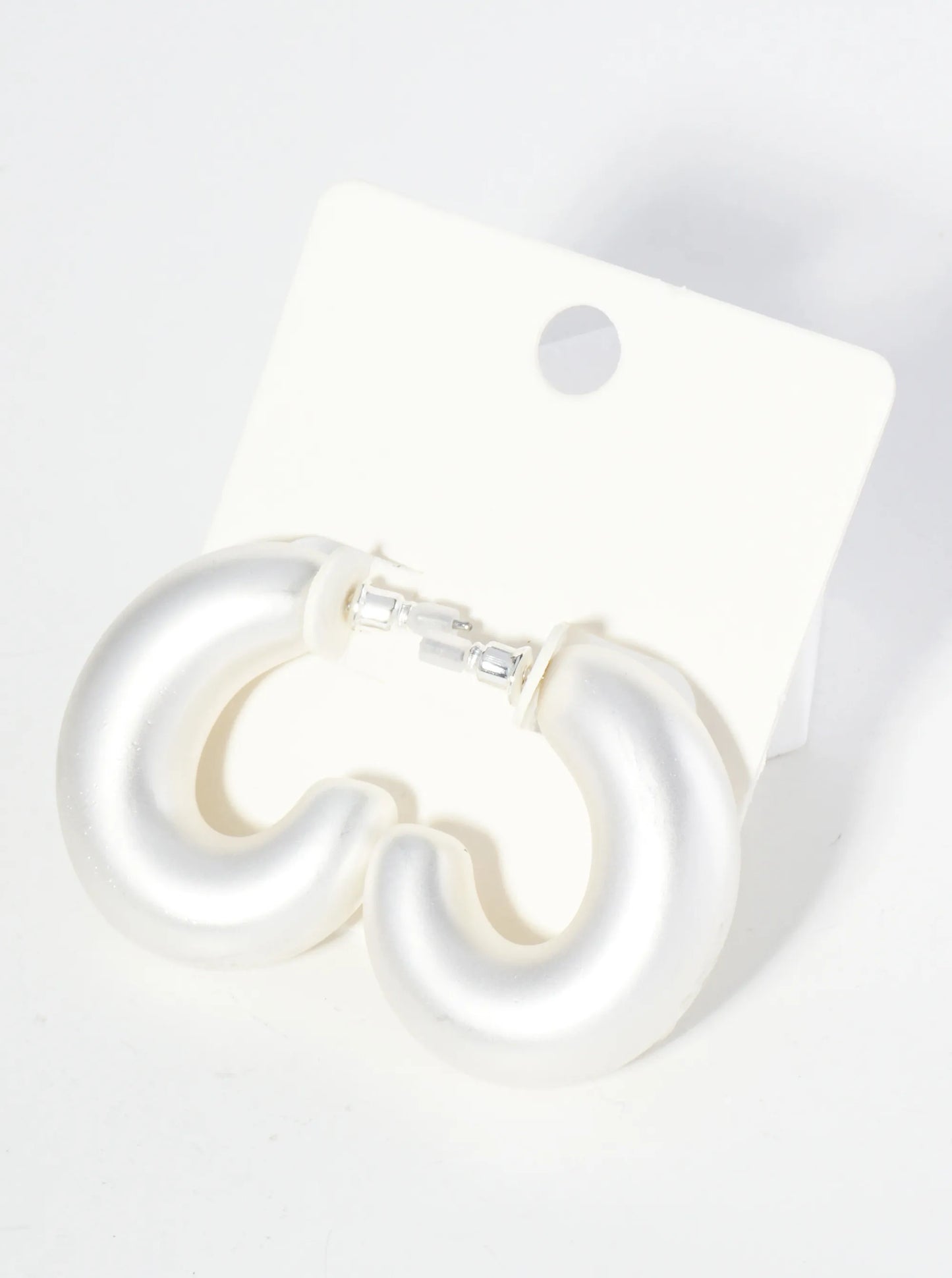 35mm Hollow Metallic Oval Shape Bold Chunky Hoop Earrings