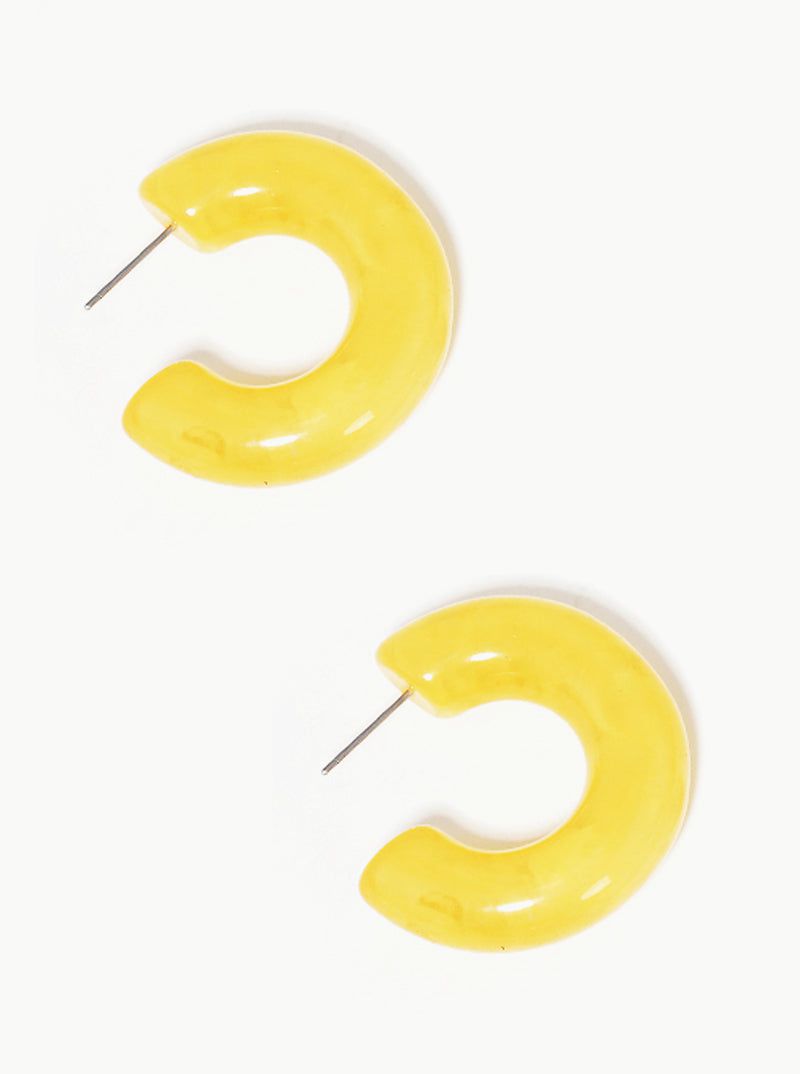 35mm Marbled Resin Hoop Earrings