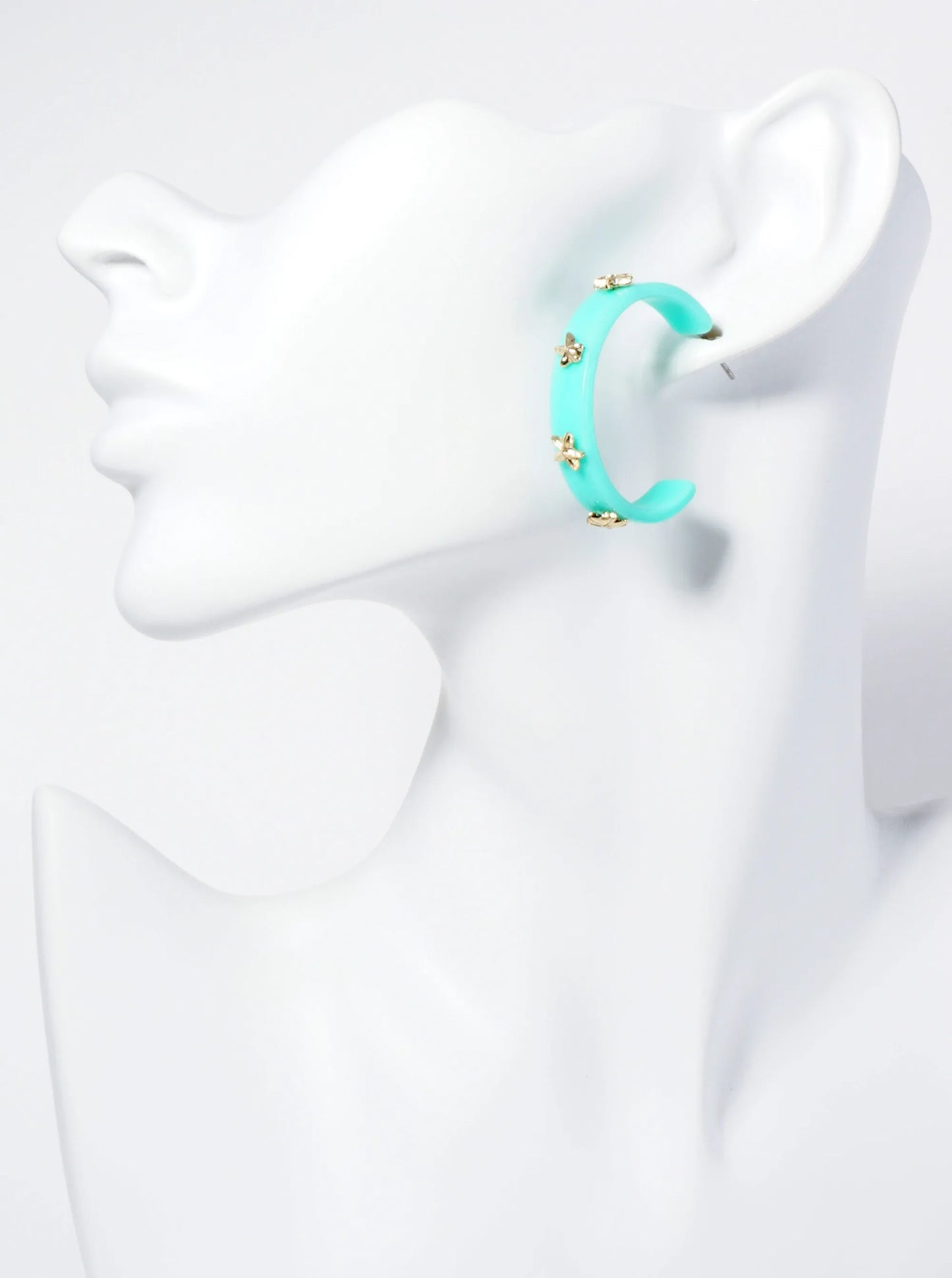 35mm Sea Star Resin Hoop Earrings