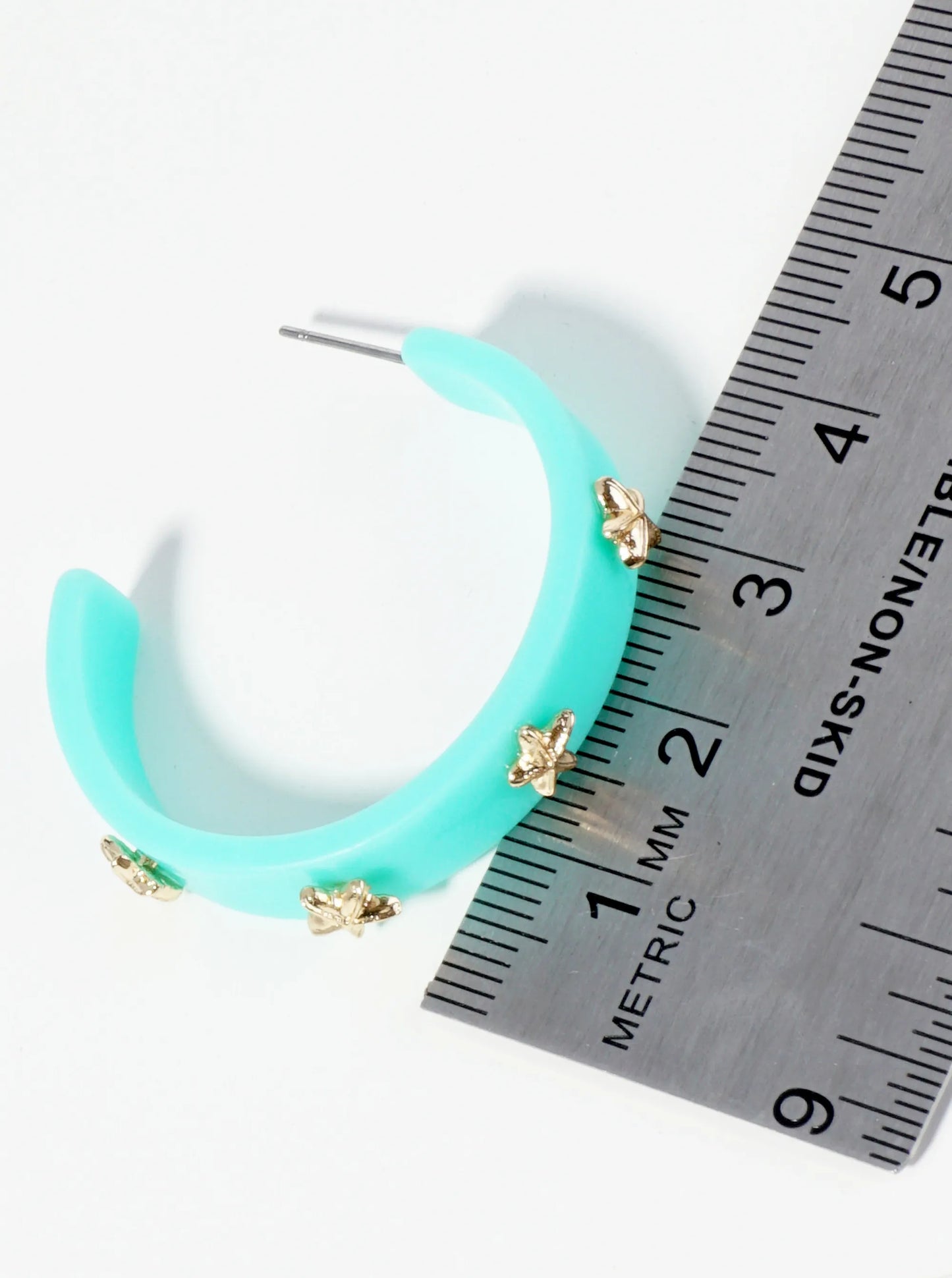 35mm Sea Star Resin Hoop Earrings