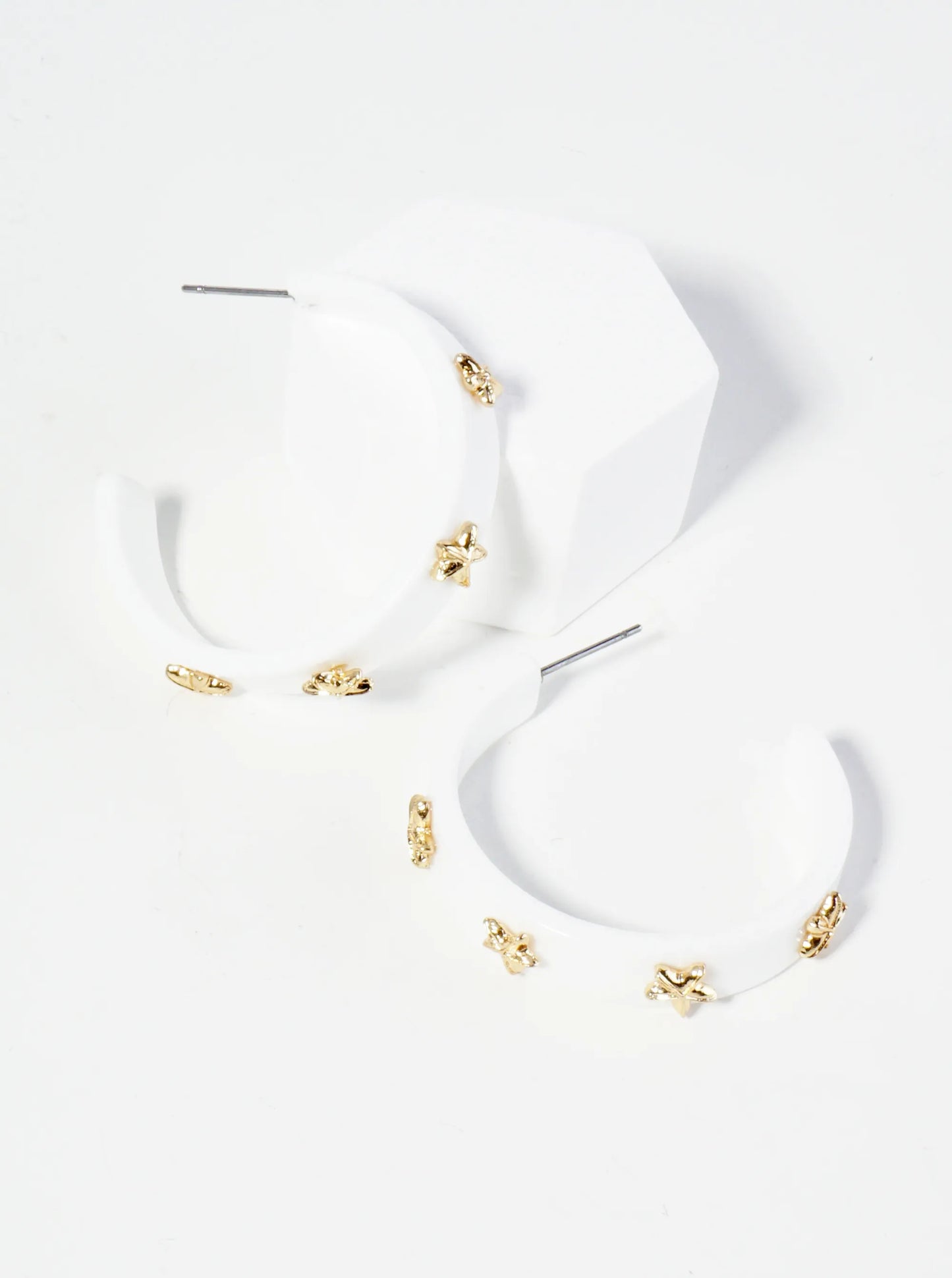 35mm Sea Star Resin Hoop Earrings