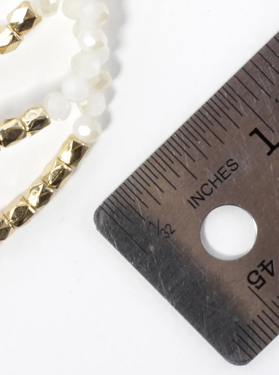 3PC-Set Faceted Metallic Glass Beads Bracelets