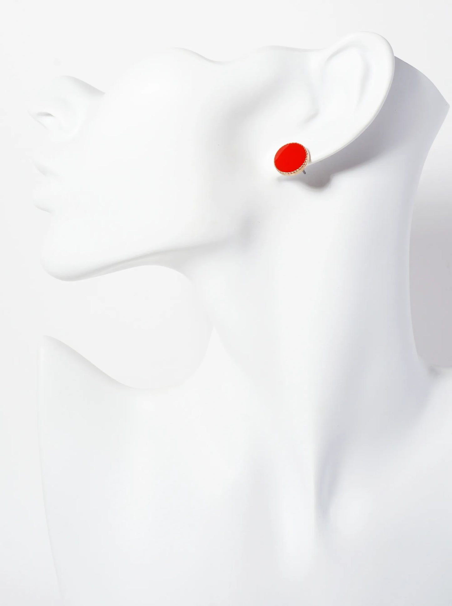3PC-Set Geometric-Shaped Enamel Stud Earrings