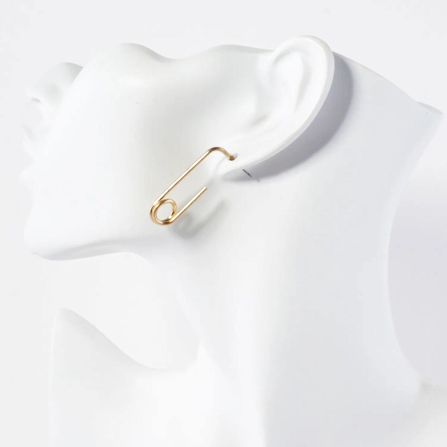 3PC-Set Metal Paper-Clip Stud Earrings