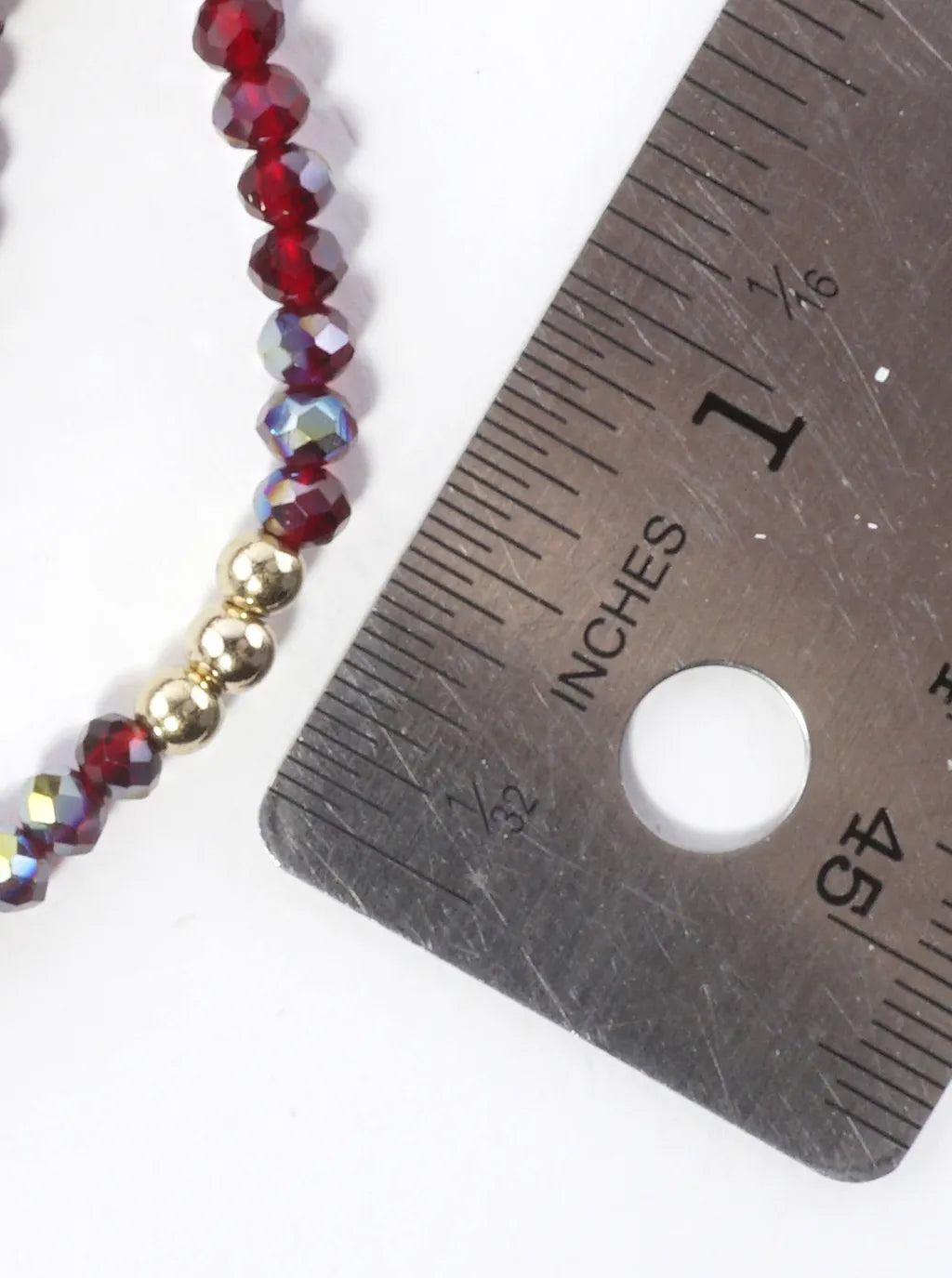 3PC-Set Round Metallic Glass Beads Bracelets