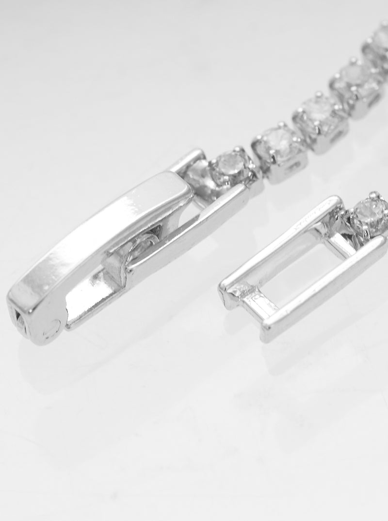 3mm CZ Stone Delicate Bracelet With Box Closure