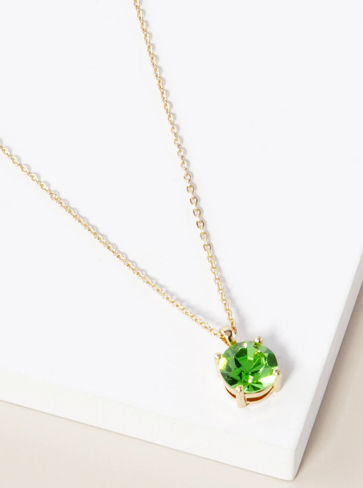 4-Prong 7mm Birthstone Pendant Necklace