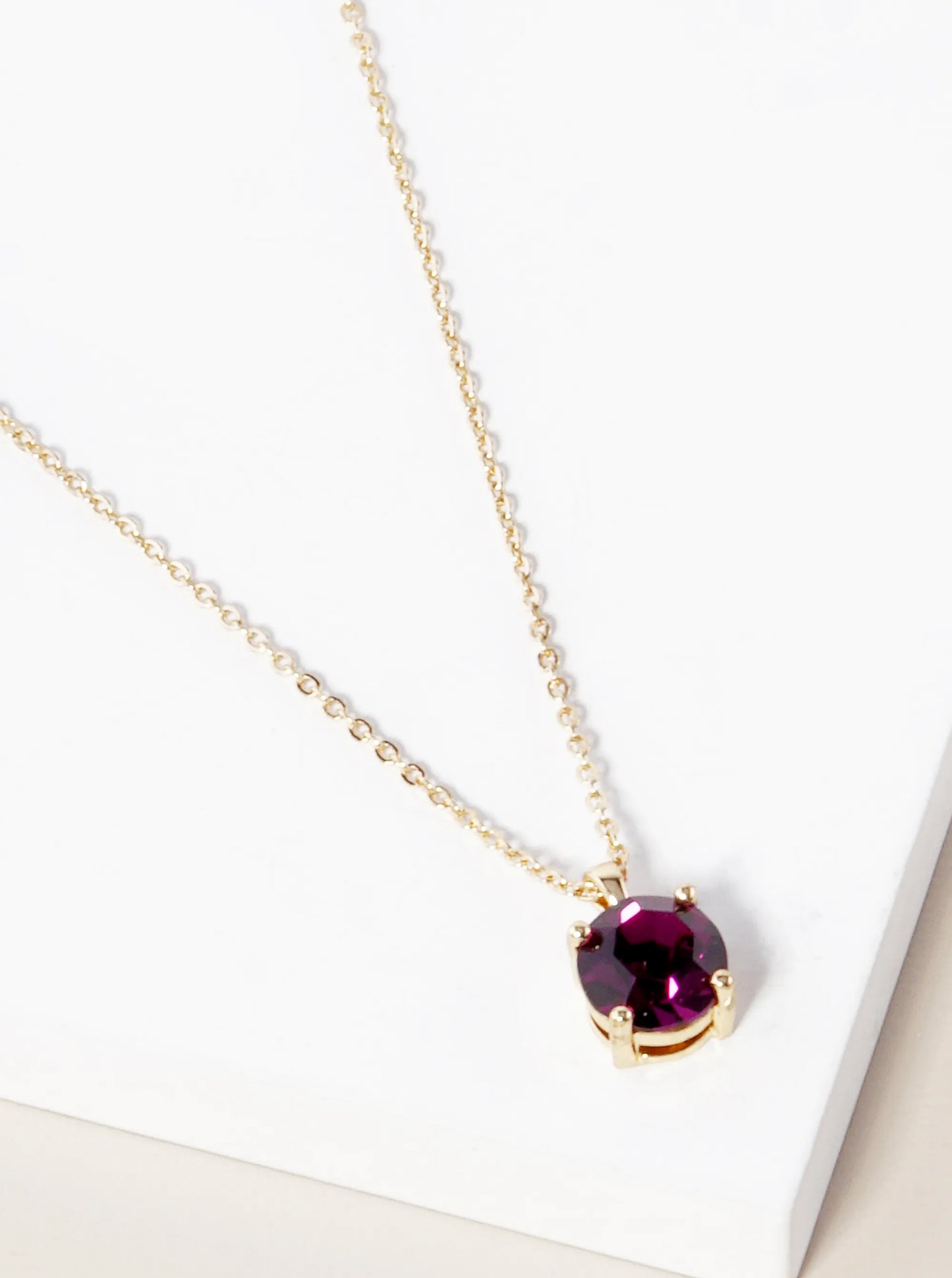 4-Prong 7mm Birthstone Pendant Necklace