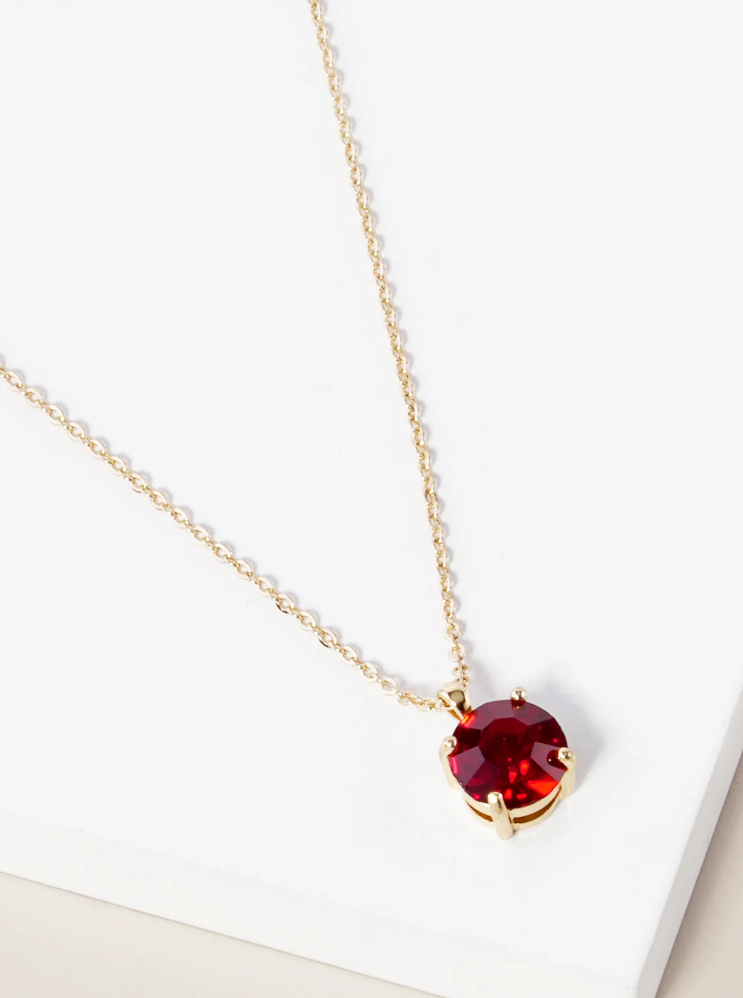 4-Prong 7mm Birthstone Pendant Necklace