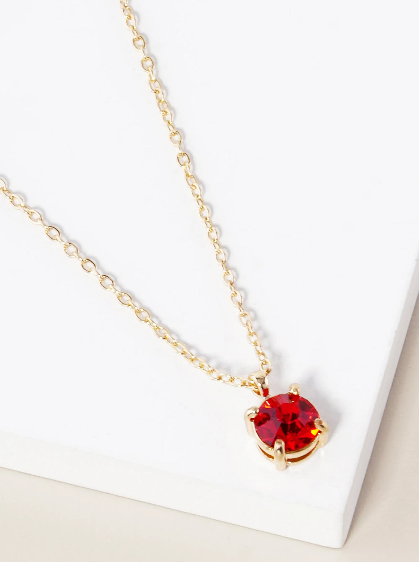 4-Prong 7mm Birthstone Pendant Necklace
