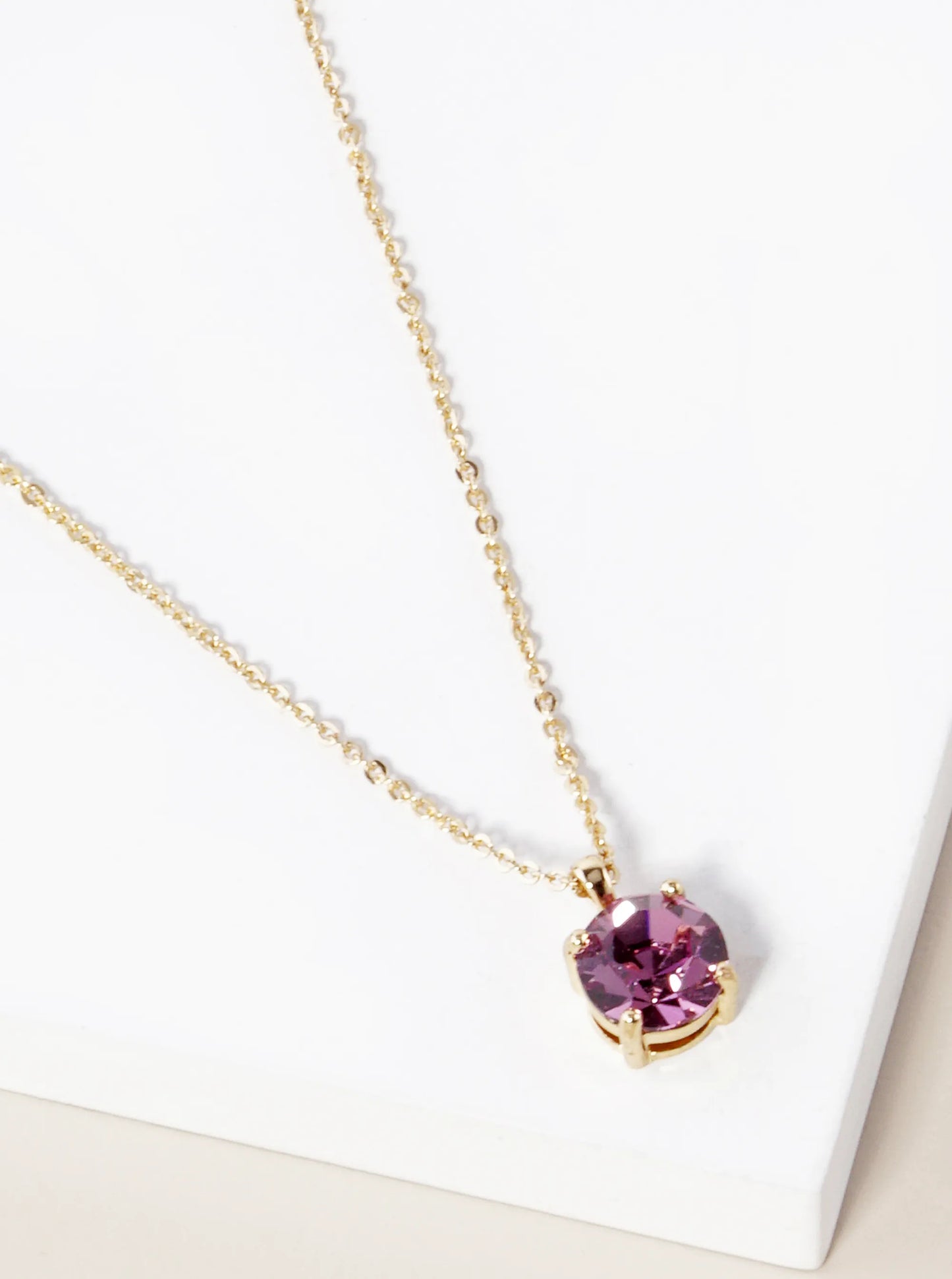 4-Prong 7mm Birthstone Pendant Necklace