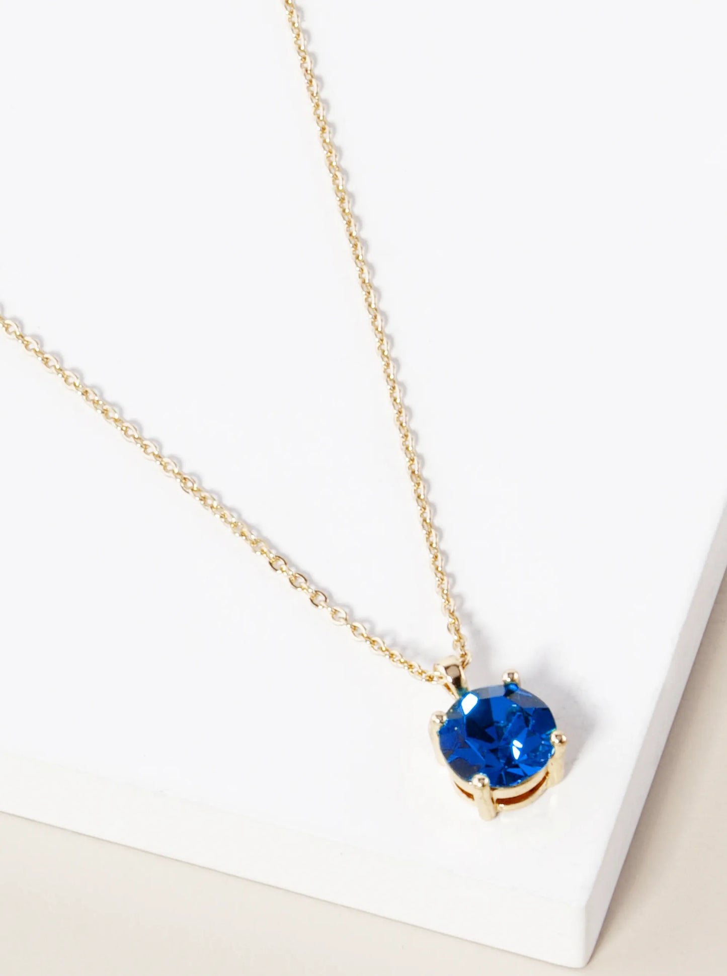 4-Prong 7mm Birthstone Pendant Necklace