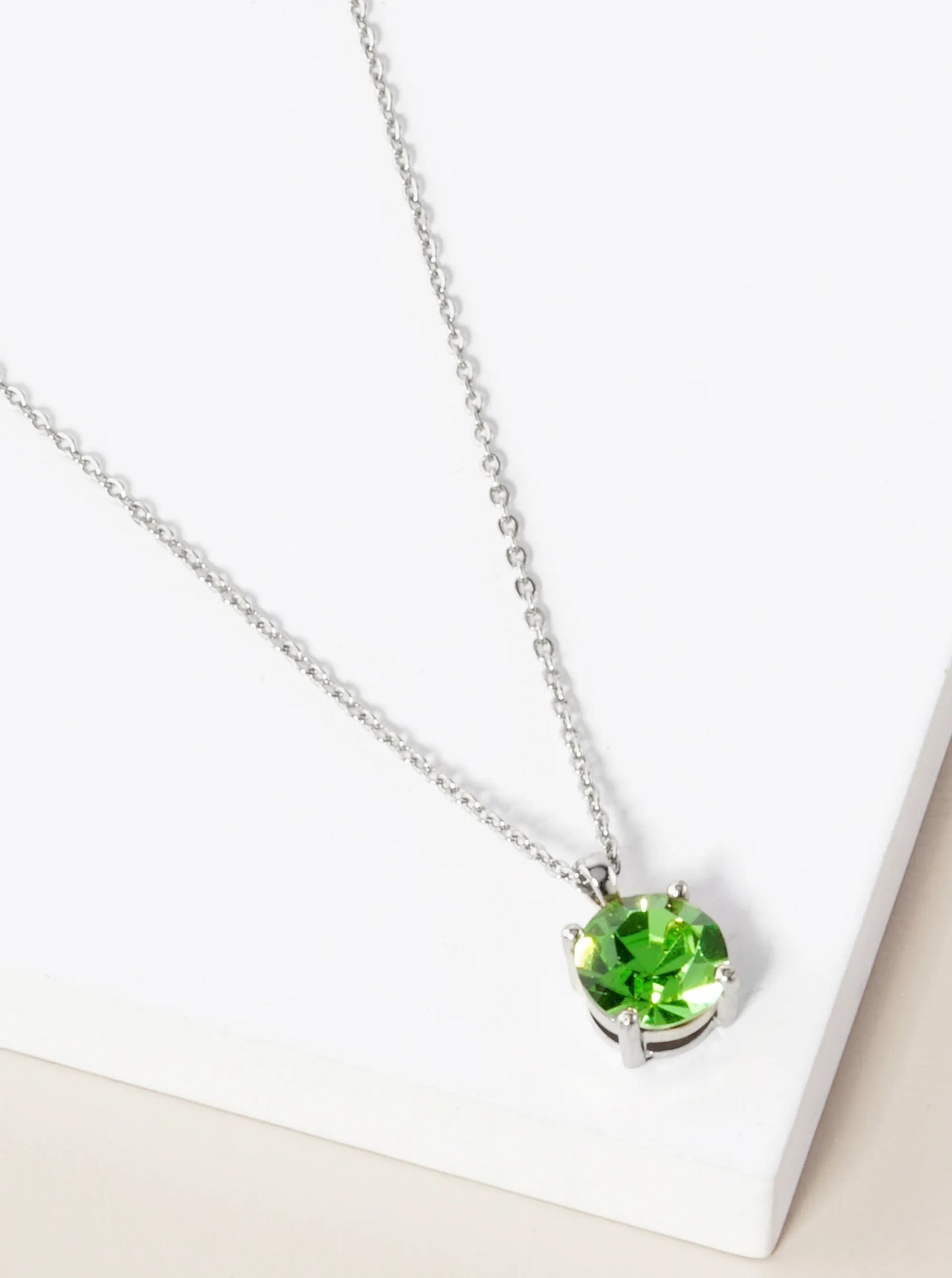 4-Prong 7mm Birthstone Pendant Necklace