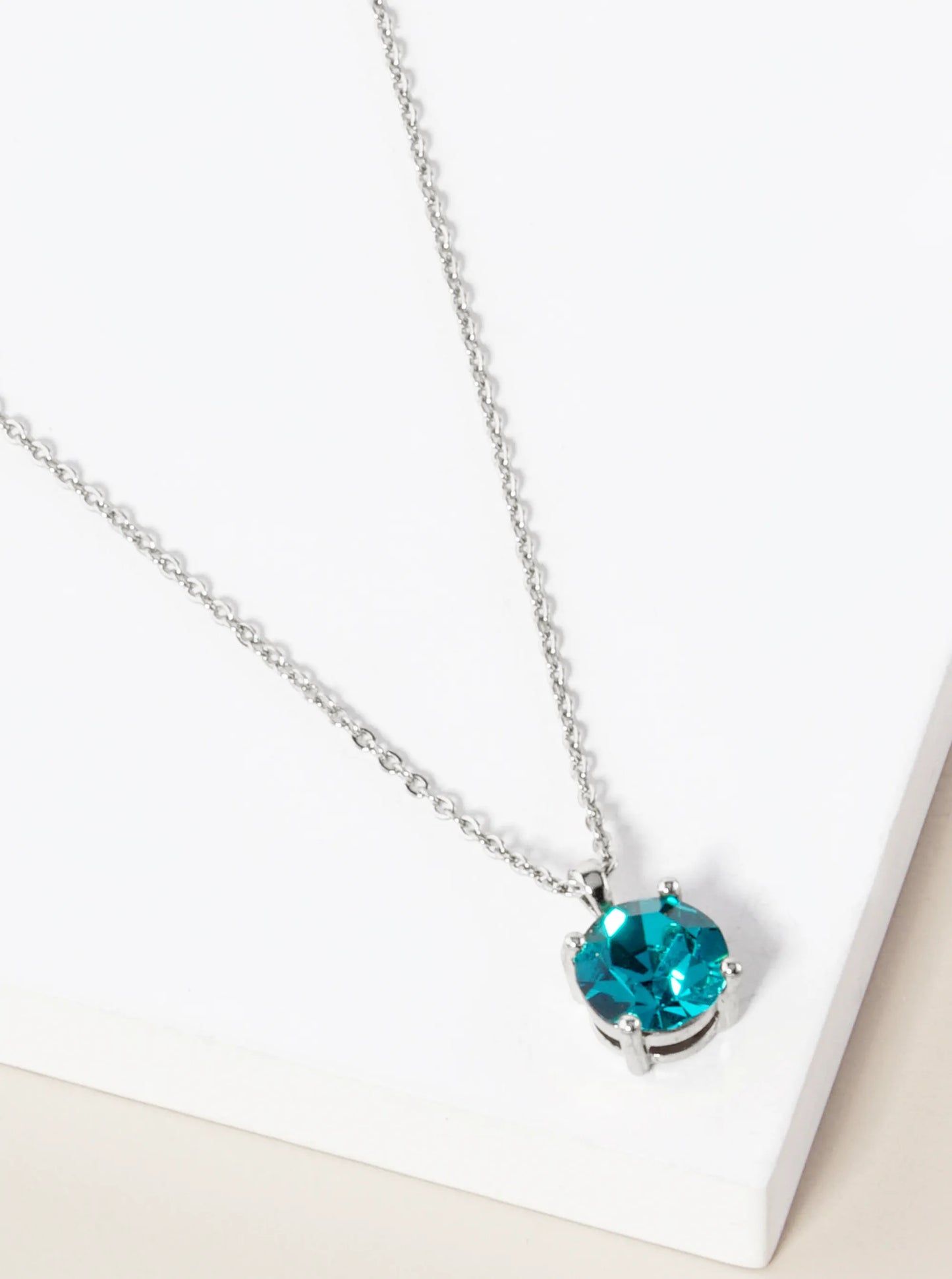 4-Prong 7mm Birthstone Pendant Necklace