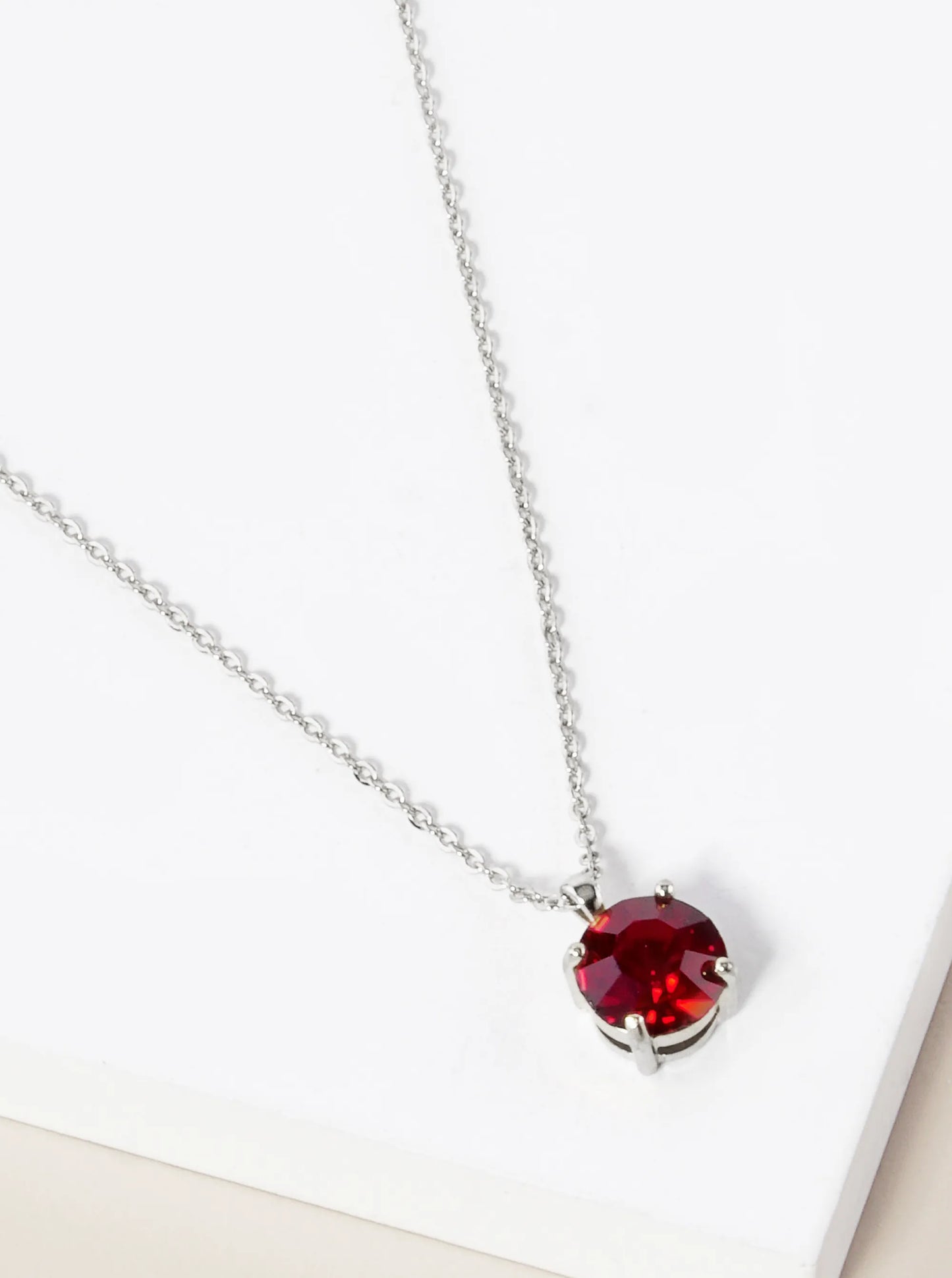 4-Prong 7mm Birthstone Pendant Necklace