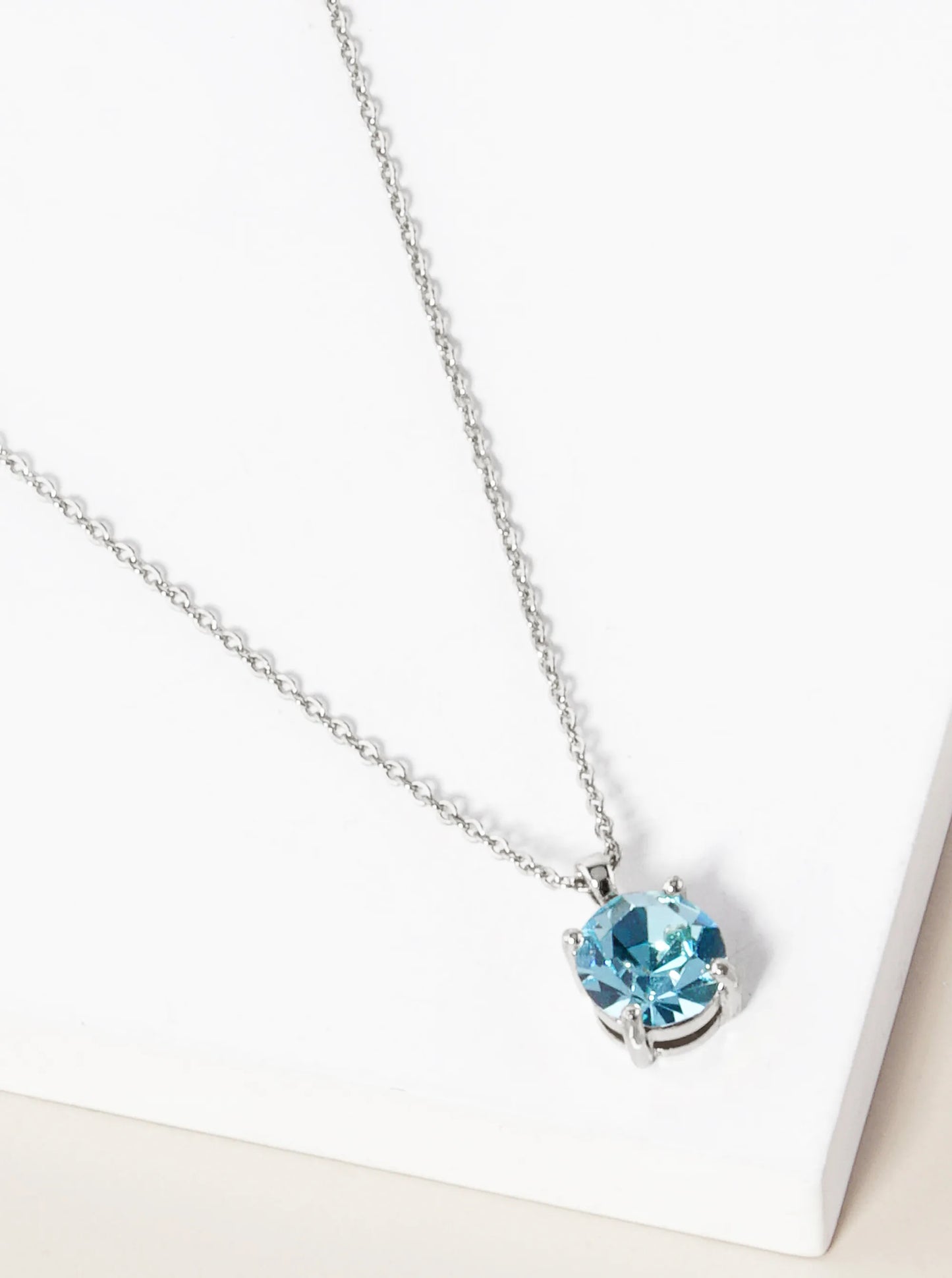 4-Prong 7mm Birthstone Pendant Necklace