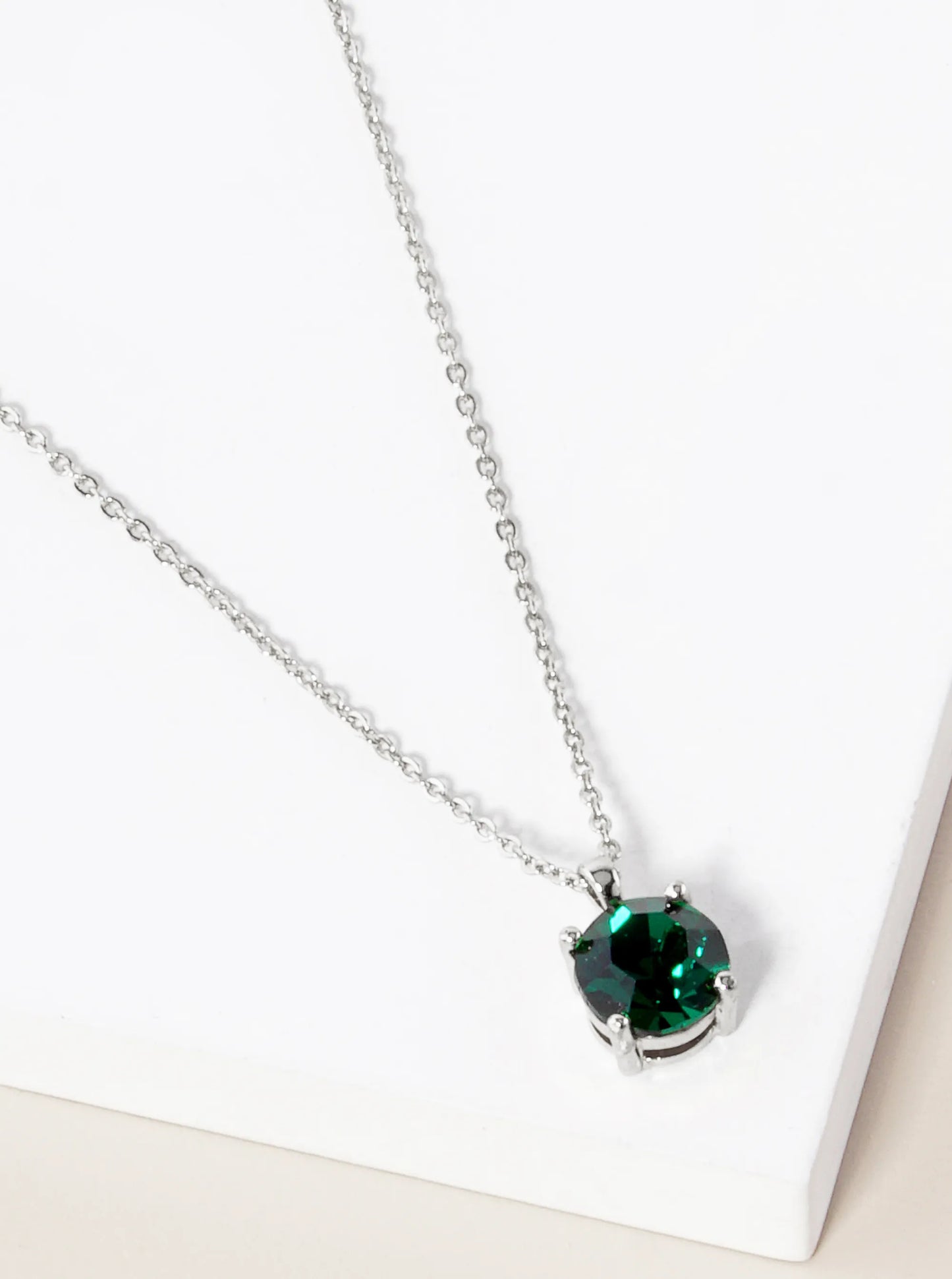 4-Prong 7mm Birthstone Pendant Necklace