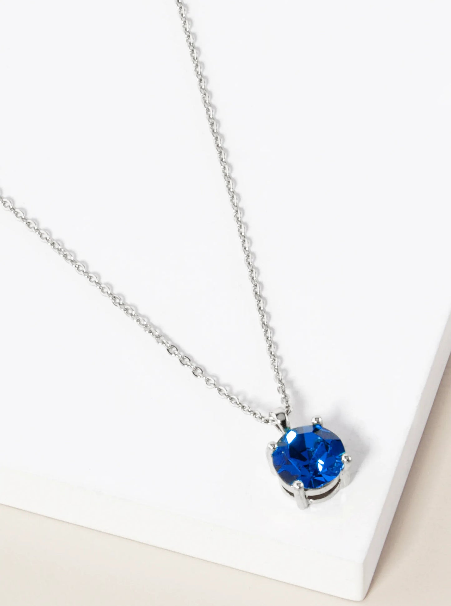 4-Prong 7mm Birthstone Pendant Necklace