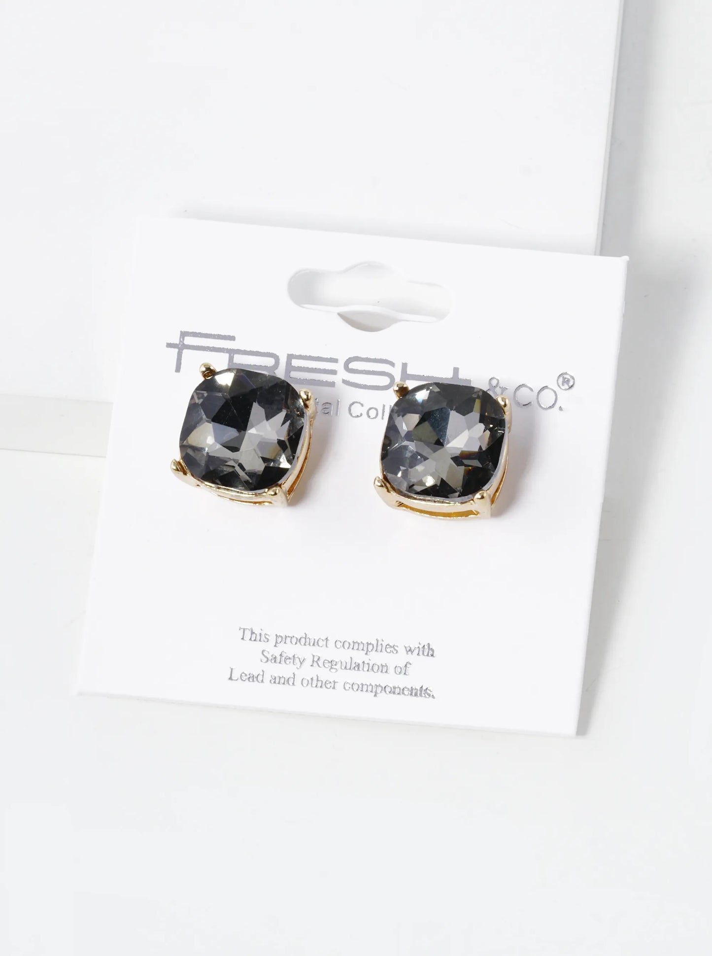 4-Prong Faceted 12mm Stone Post Stud Earrings