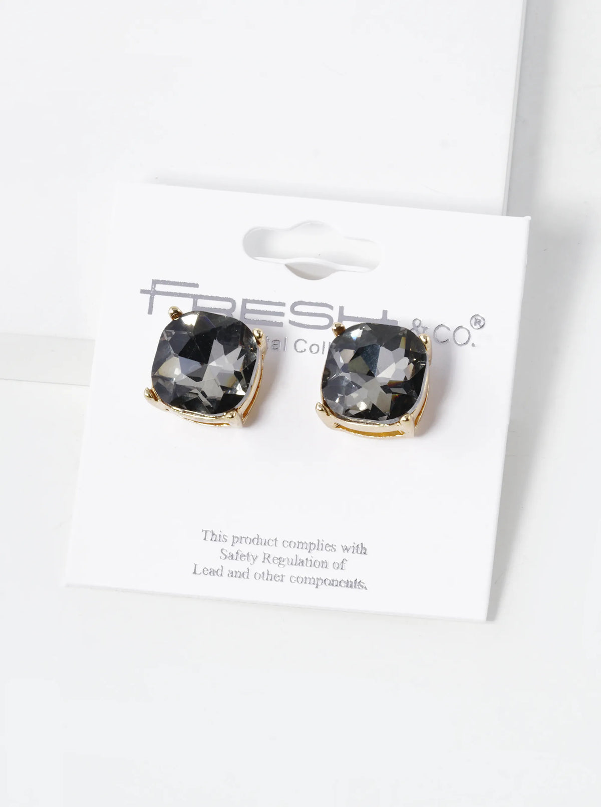 4-Prong Faceted 12mm Stone Post Stud Earrings