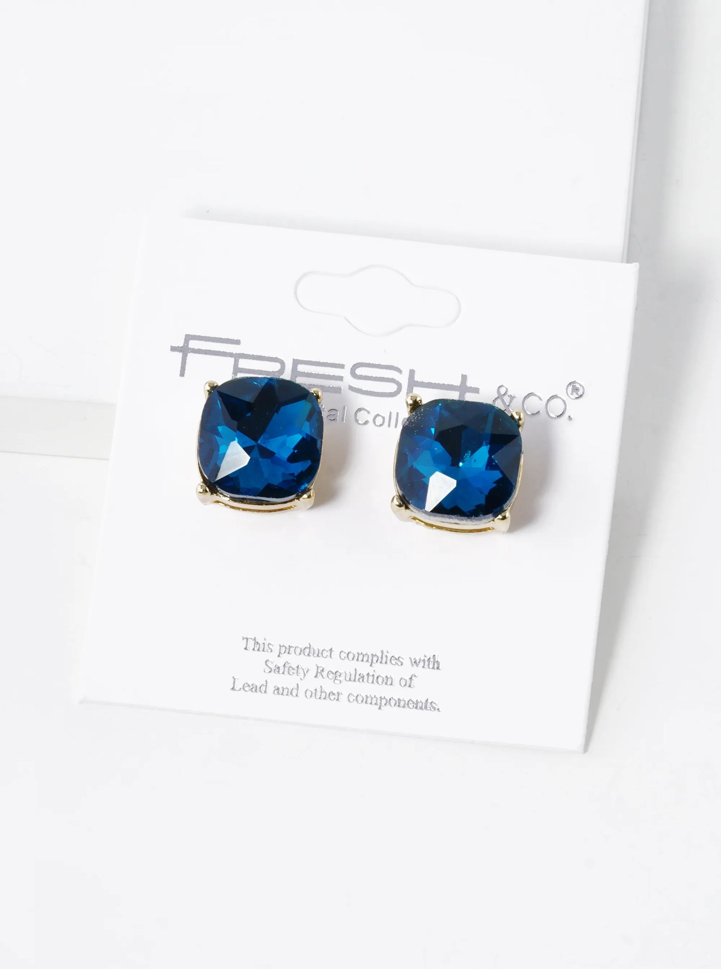 4-Prong Faceted 12mm Stone Post Stud Earrings
