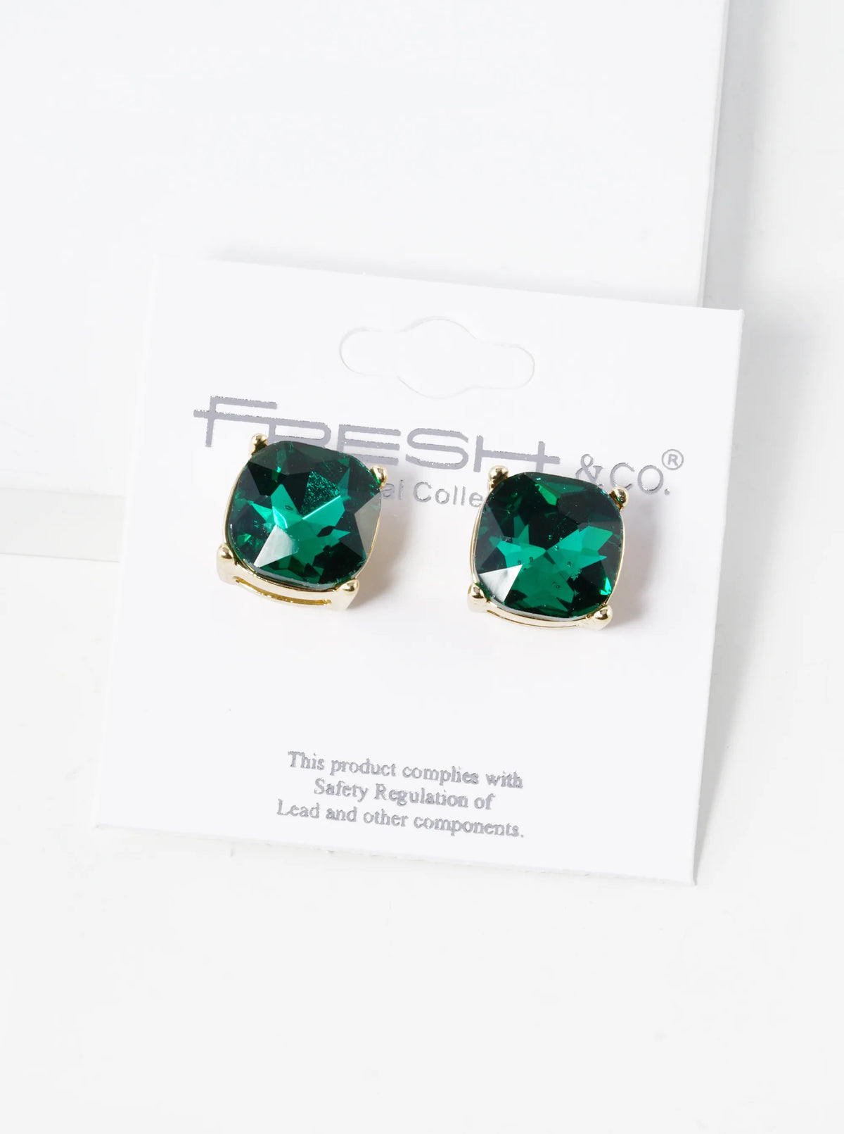 4-Prong Faceted 12mm Stone Post Stud Earrings