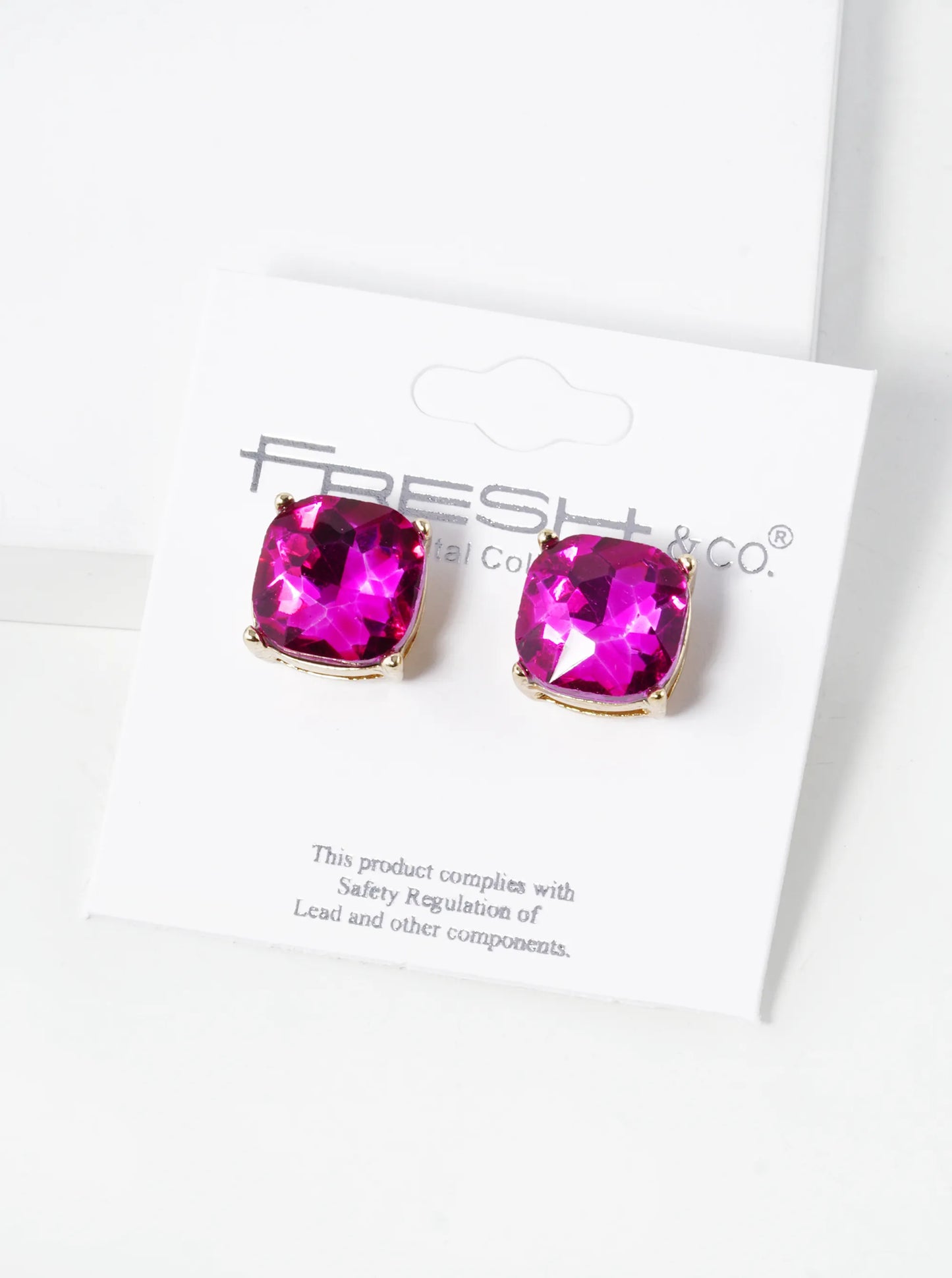4-Prong Faceted 12mm Stone Post Stud Earrings