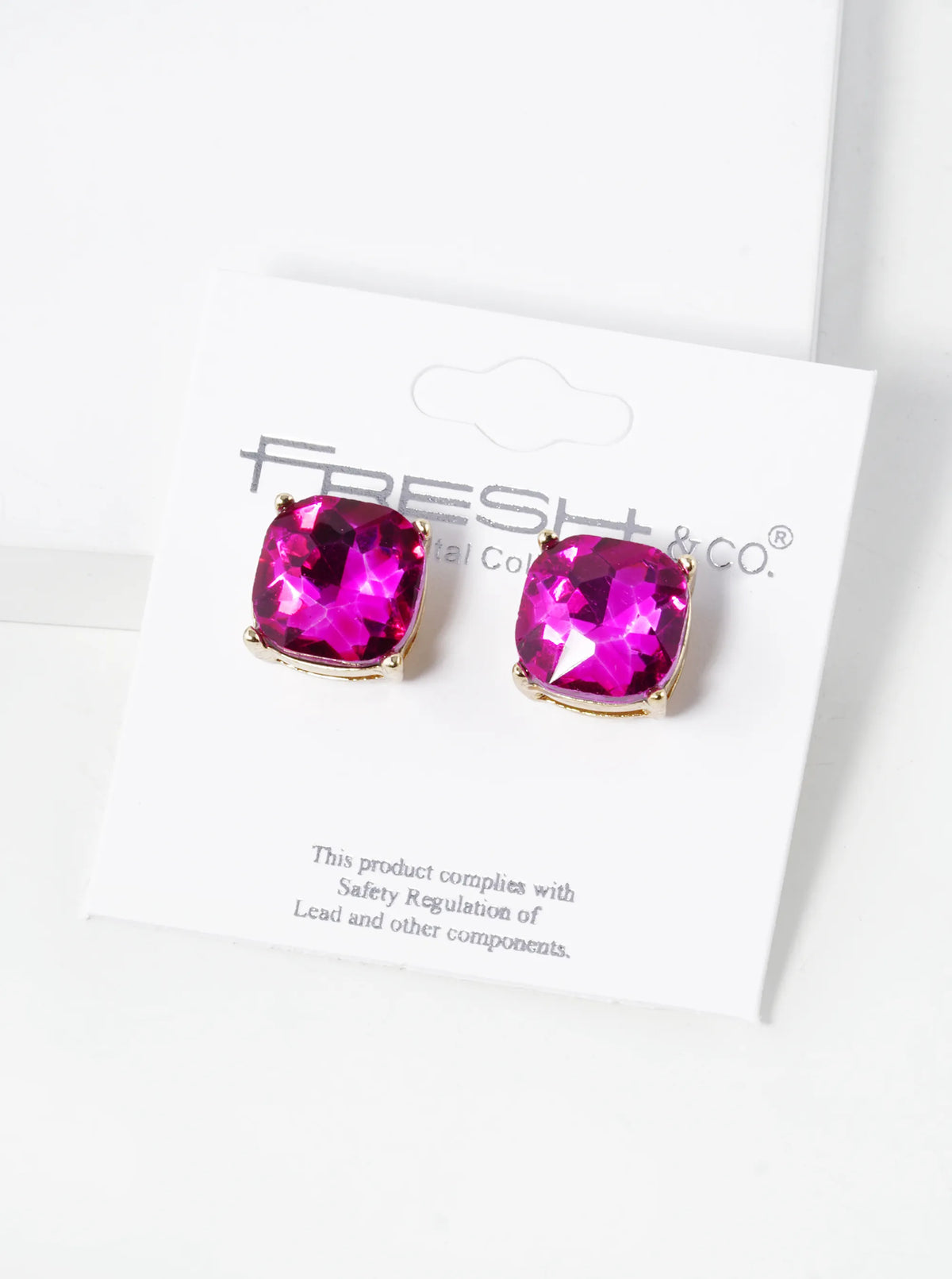 4-Prong Faceted 12mm Stone Post Stud Earrings