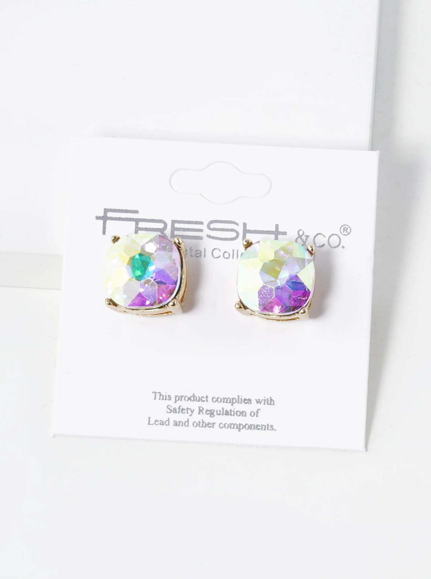 4-Prong Faceted 12mm Stone Post Stud Earrings