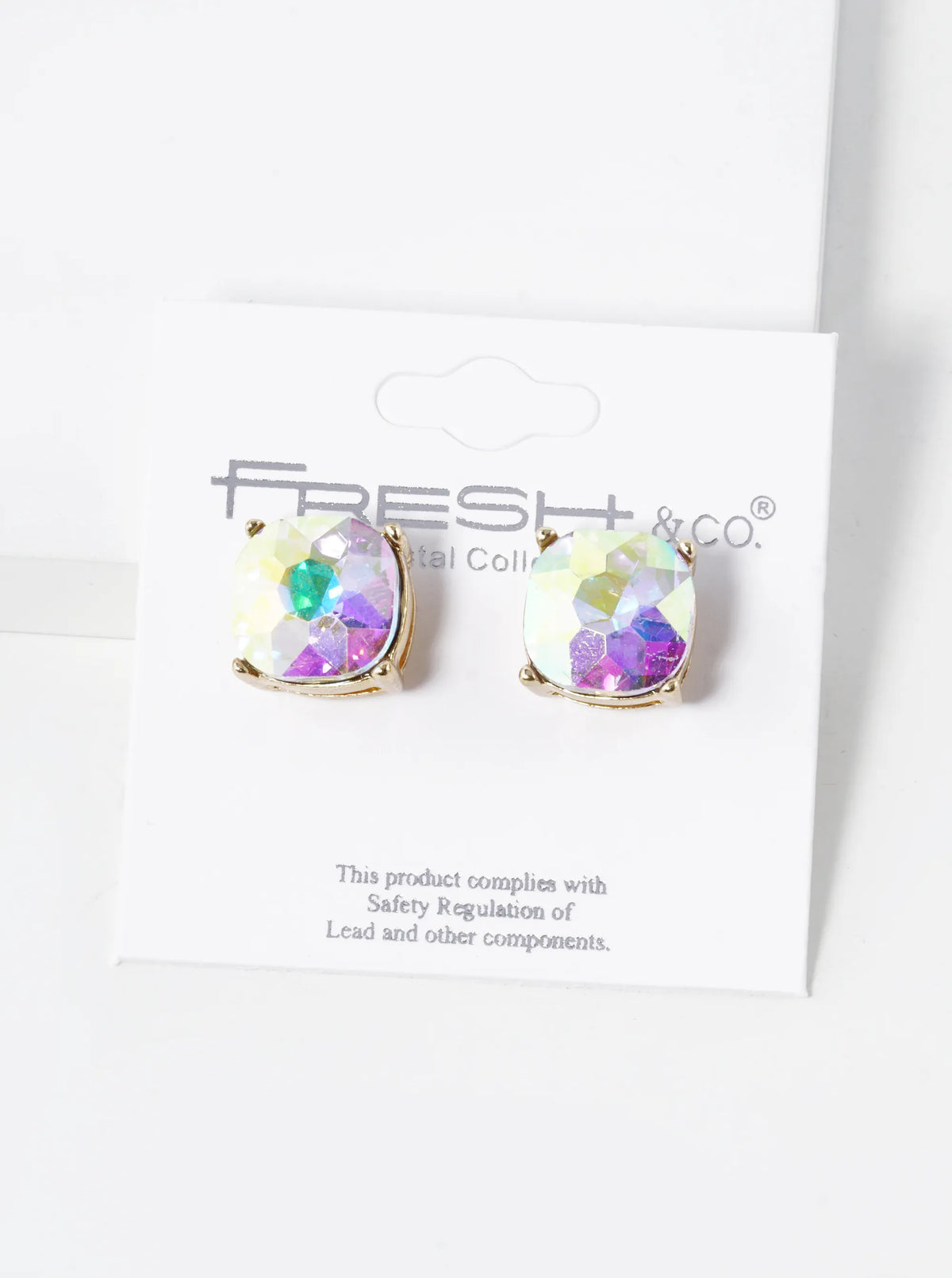4-Prong Faceted 12mm Stone Post Stud Earrings
