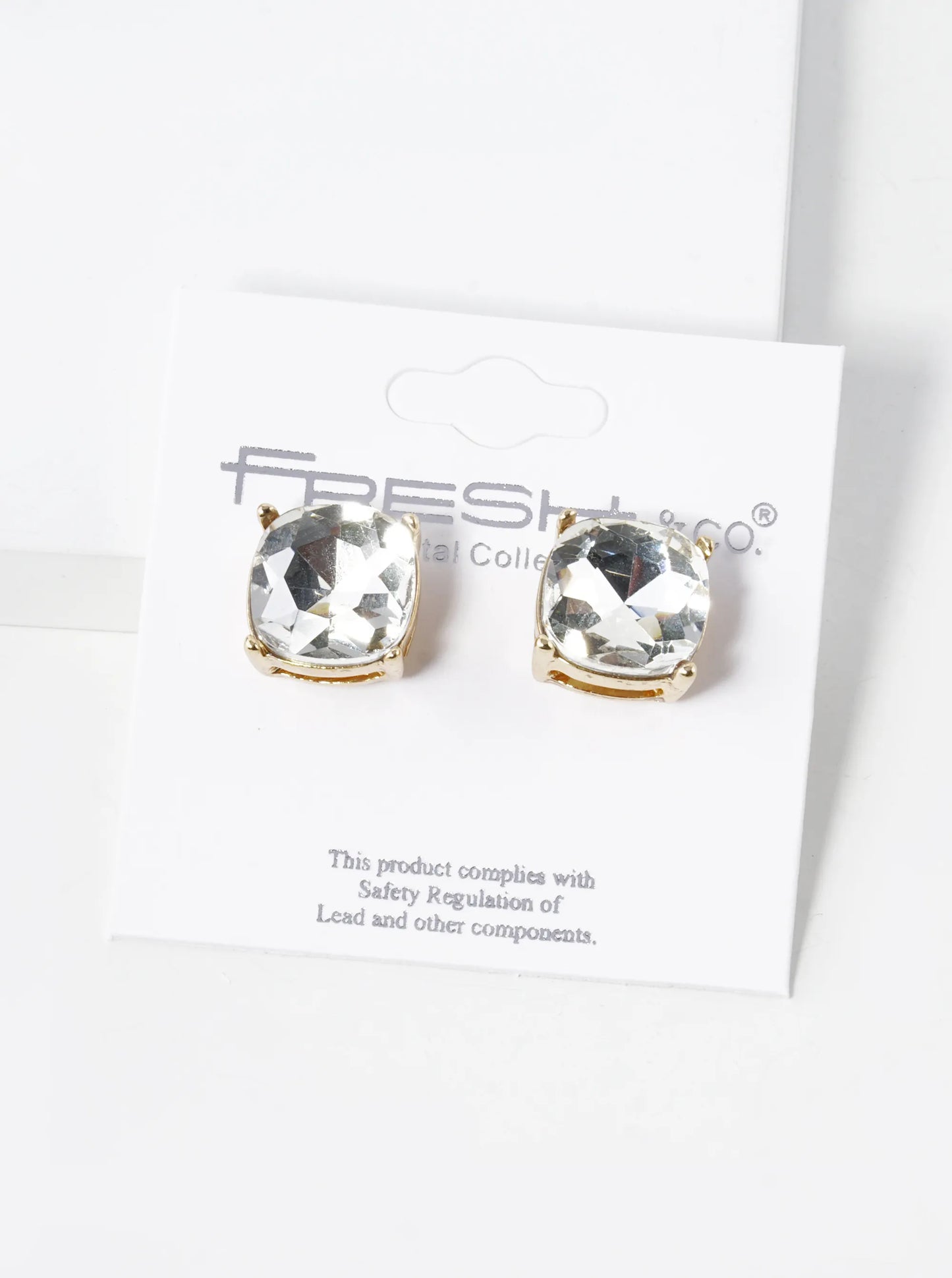 4-Prong Faceted 12mm Stone Post Stud Earrings