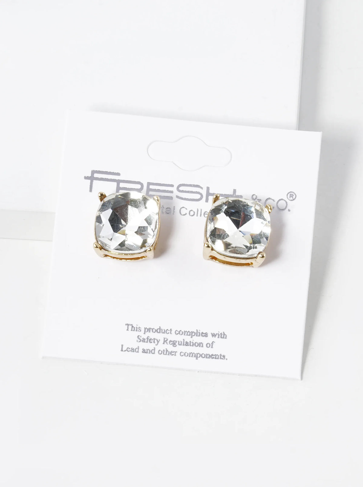 4-Prong Faceted 12mm Stone Post Stud Earrings