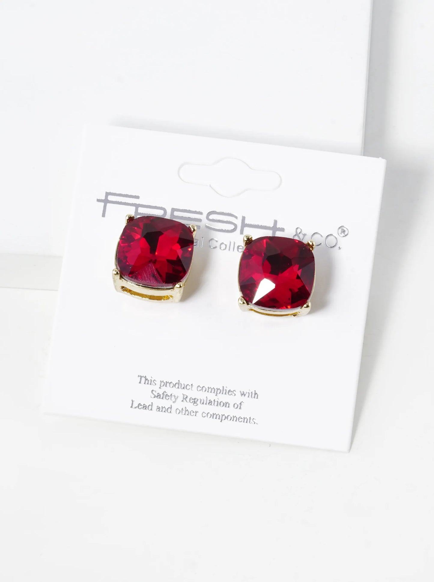4-Prong Faceted 12mm Stone Post Stud Earrings