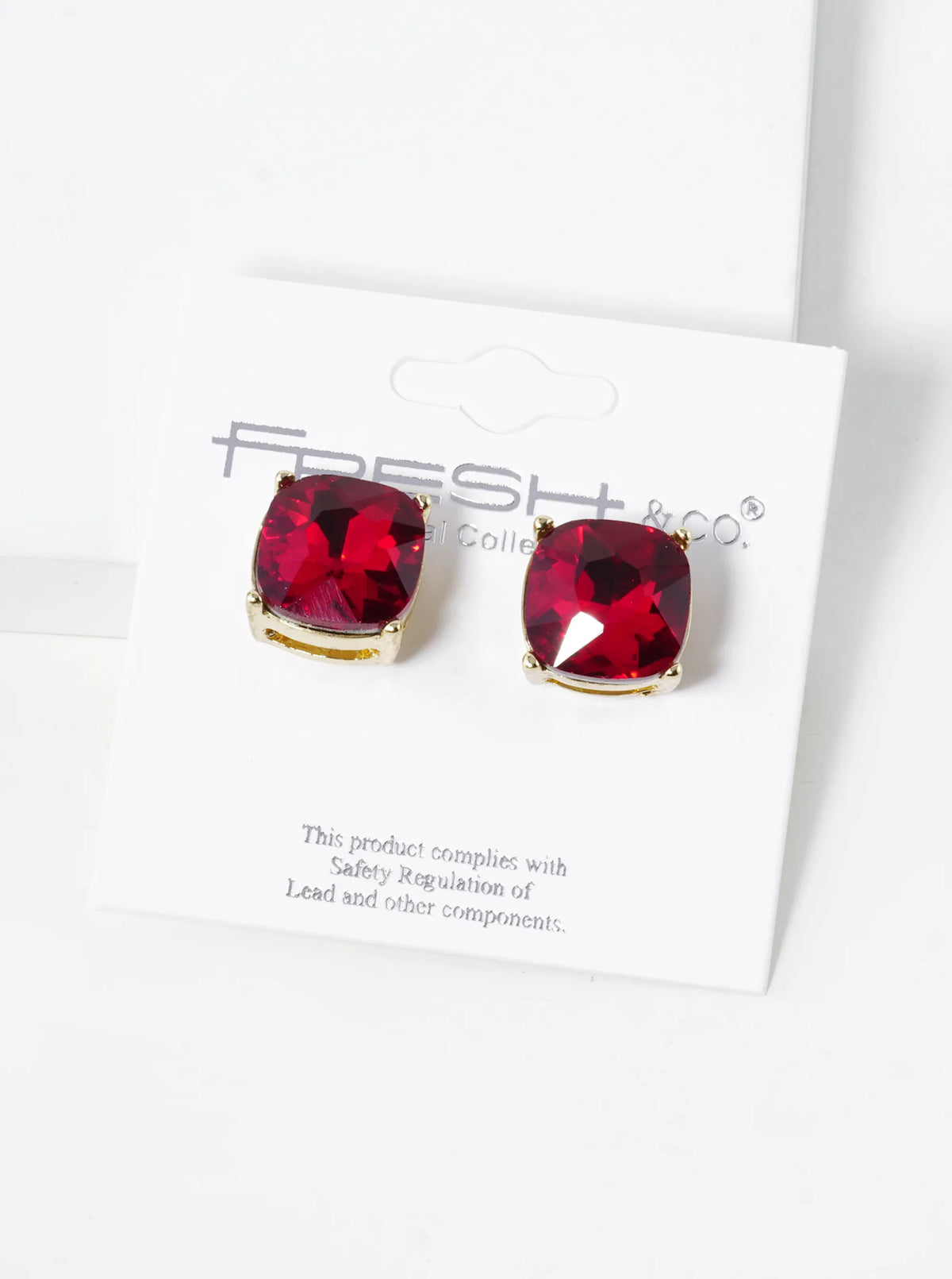 4-Prong Faceted 12mm Stone Post Stud Earrings