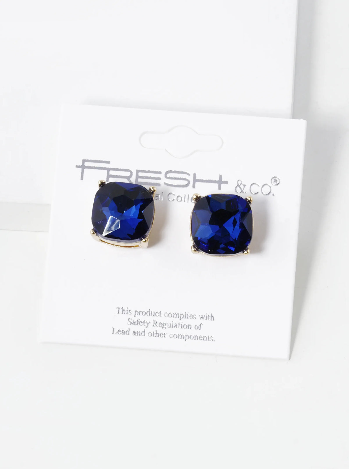 4-Prong Faceted 12mm Stone Post Stud Earrings