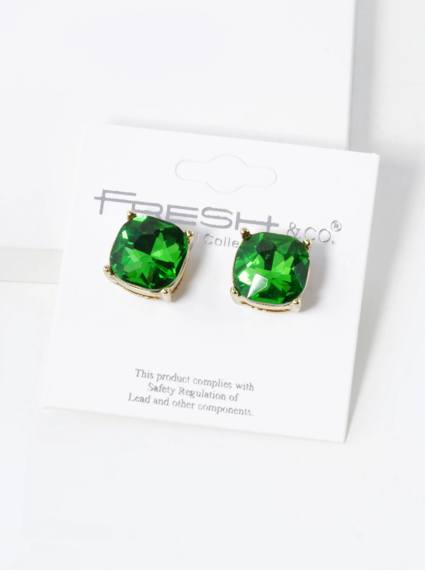 4-Prong Faceted 12mm Stone Post Stud Earrings
