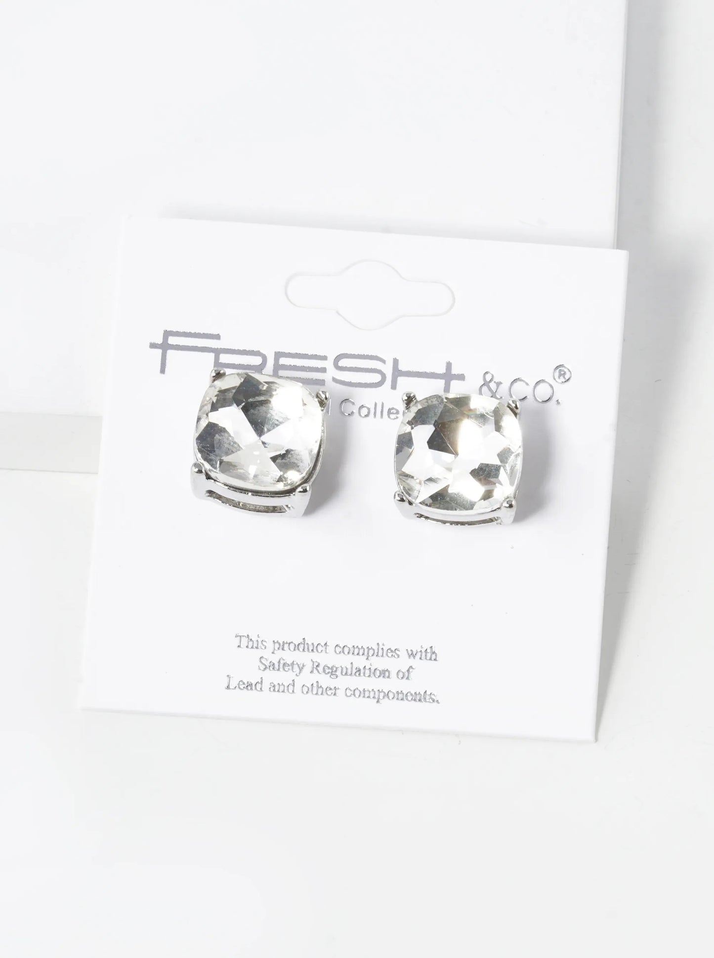 4-Prong Faceted 12mm Stone Post Stud Earrings