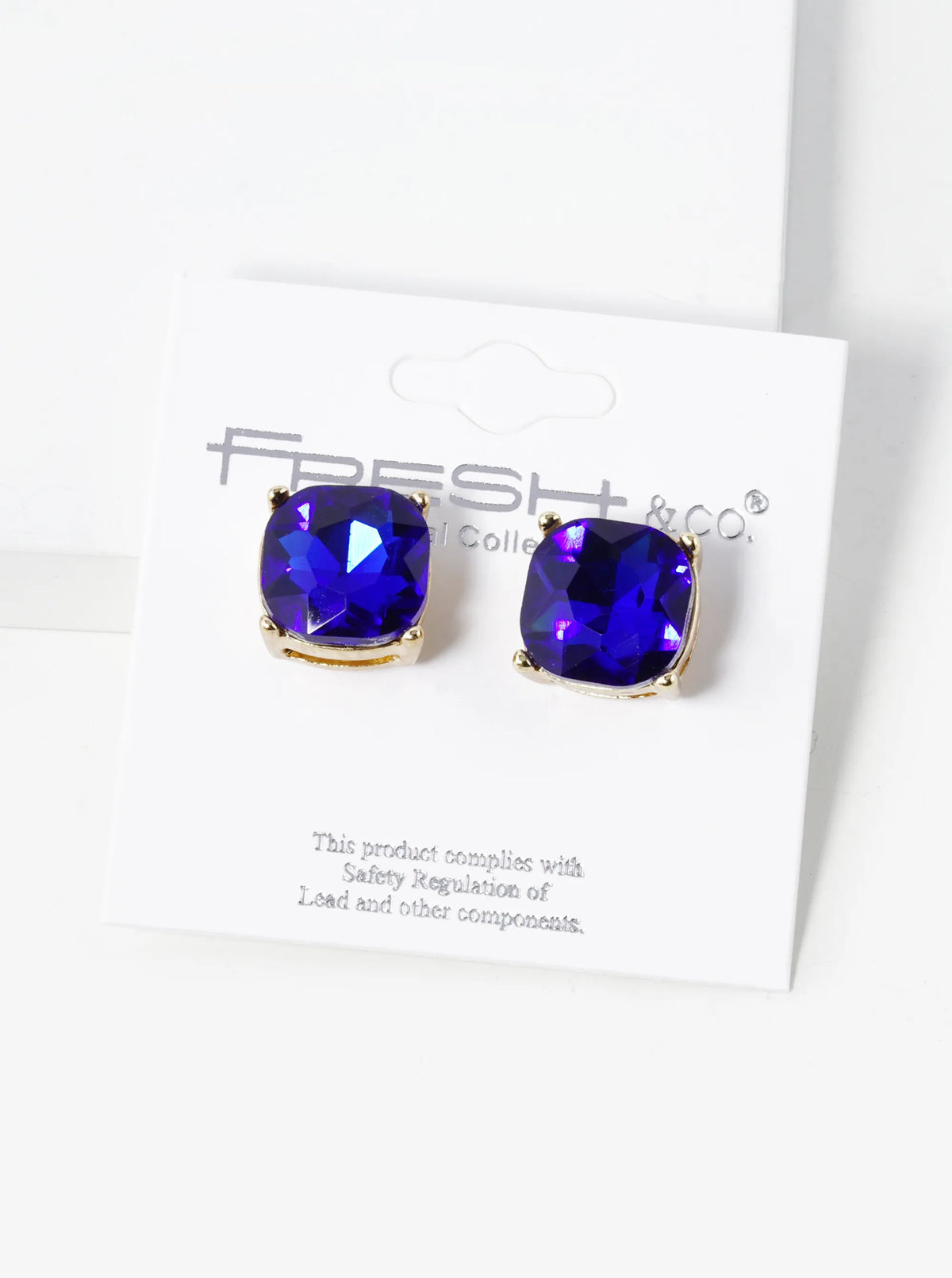 4-Prong Faceted 12mm Stone Post Stud Earrings