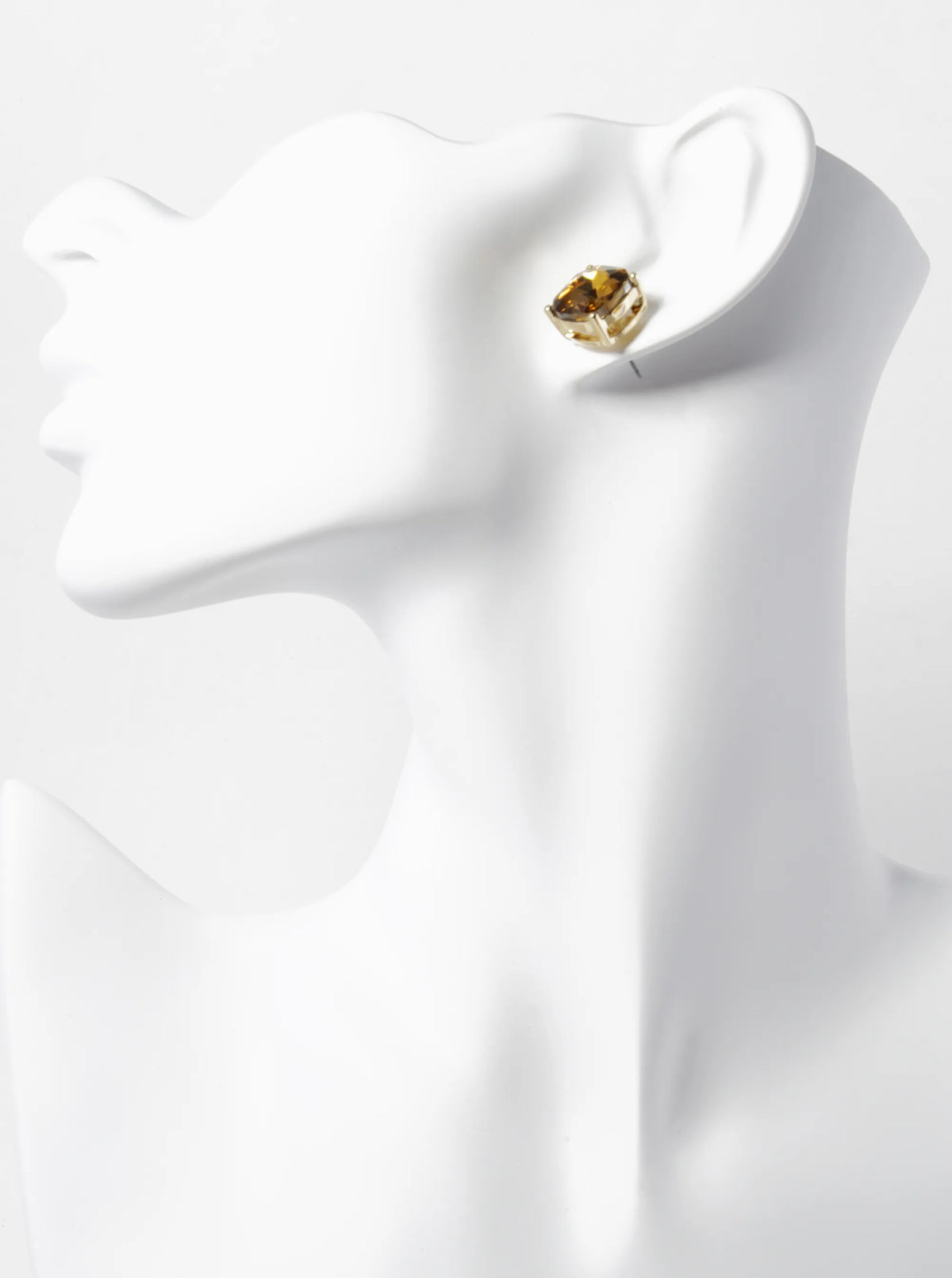4-Prong Faceted 12mm Stone Post Stud Earrings