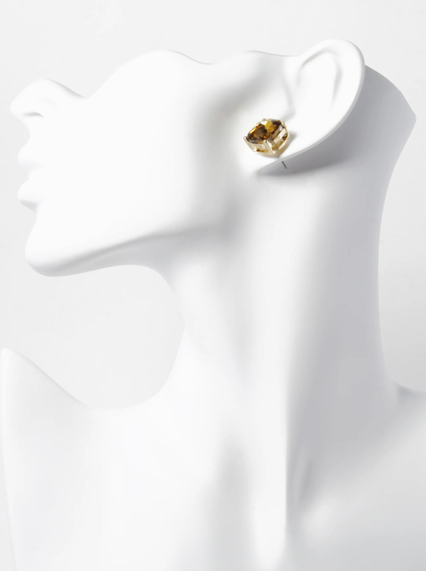 4-Prong Faceted 12mm Stone Post Stud Earrings