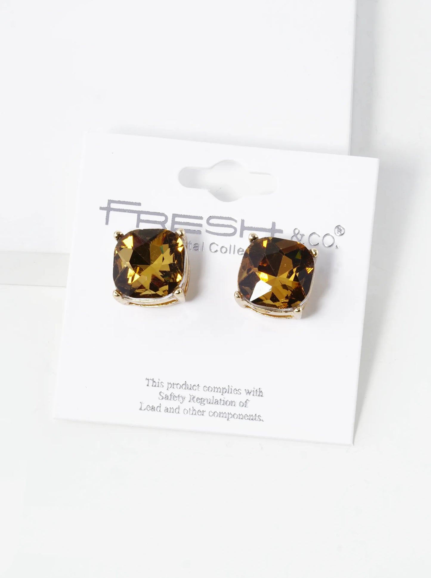 4-Prong Faceted 12mm Stone Post Stud Earrings