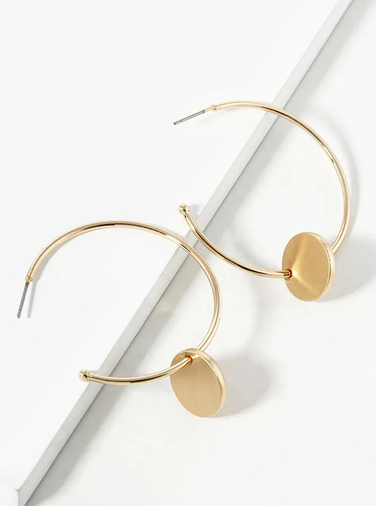 40mm Brass Hoop With Round Plates