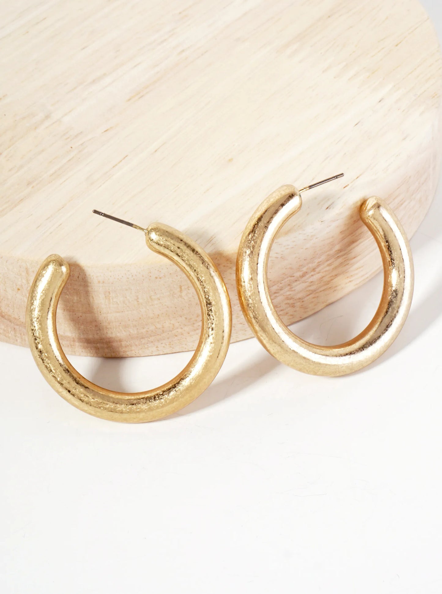 40mm Hollow Open Hoop Earrings With-Titanium-Post